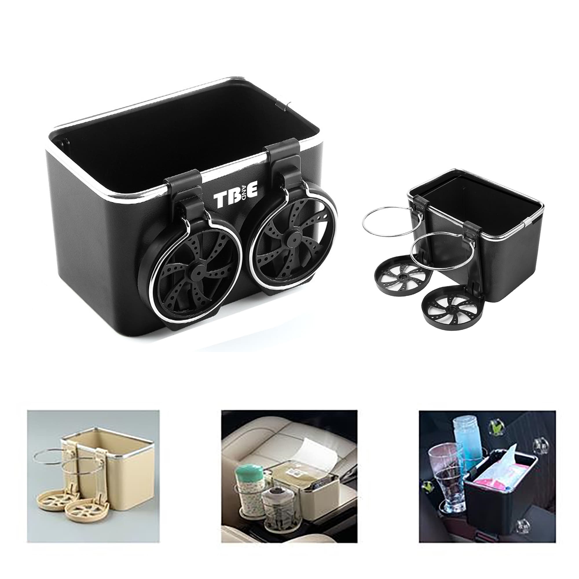 Car Storage Box With Cup Holder