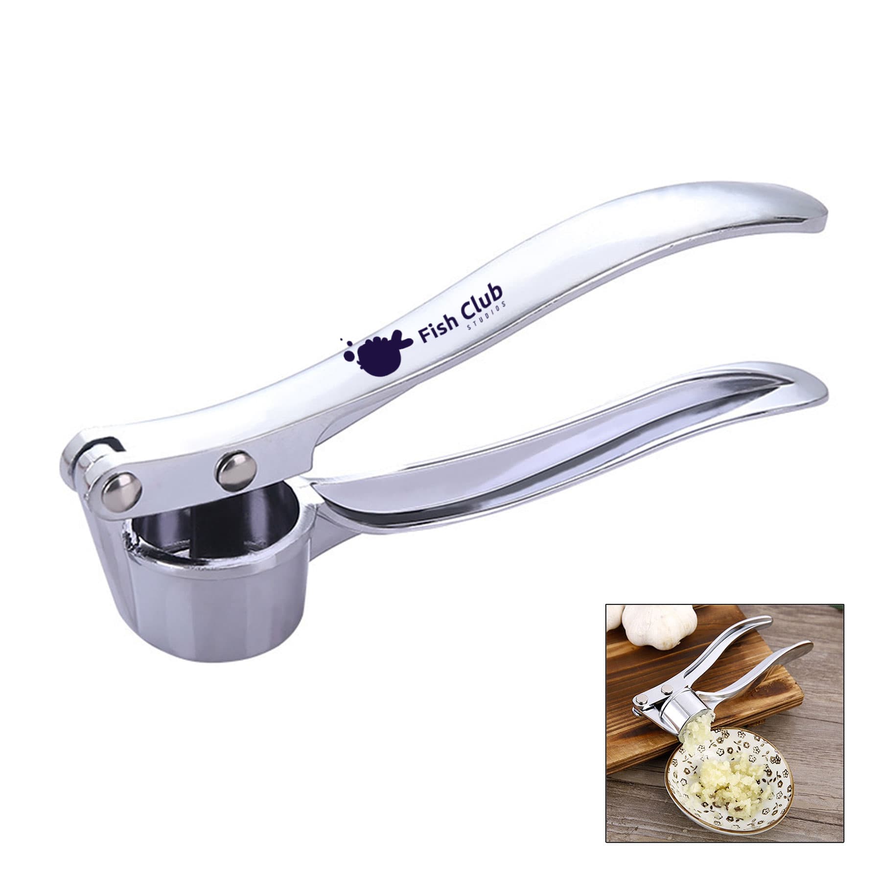 Multi-function Manual Stainless Steel Garlic Presser