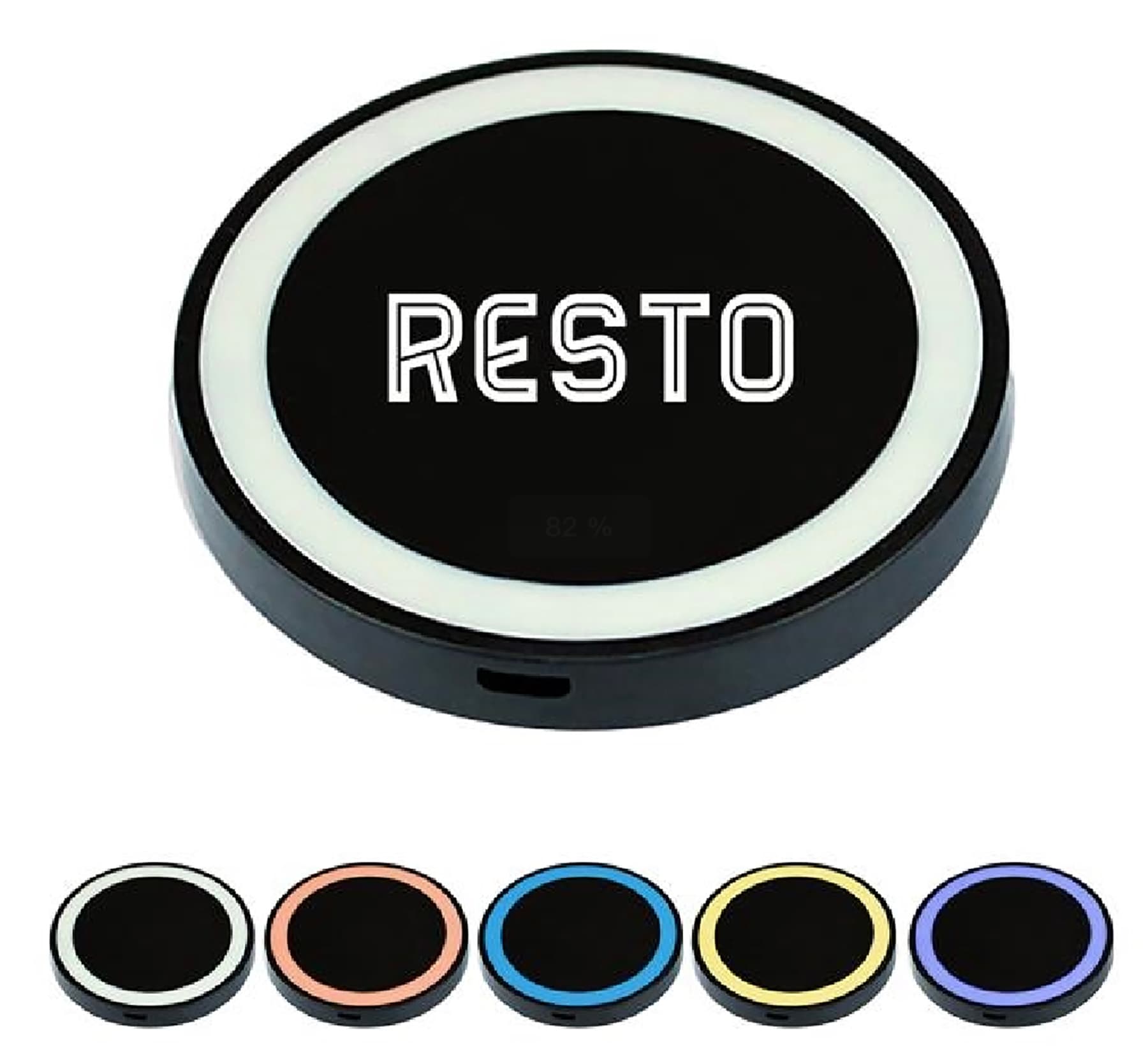White/Black Qi Wireless Puck Smartphone Charging Pad