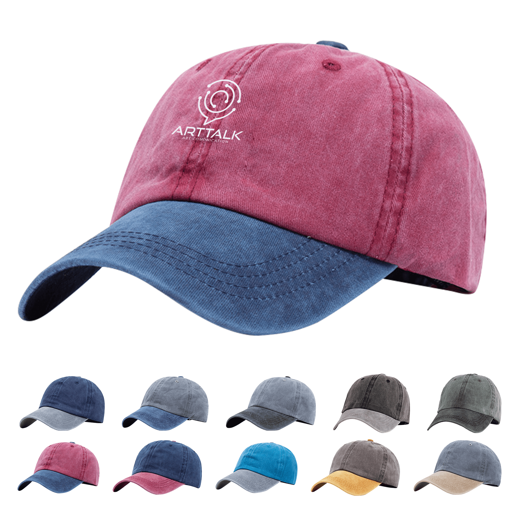 Vibrant Structured Cotton Baseball Caps
