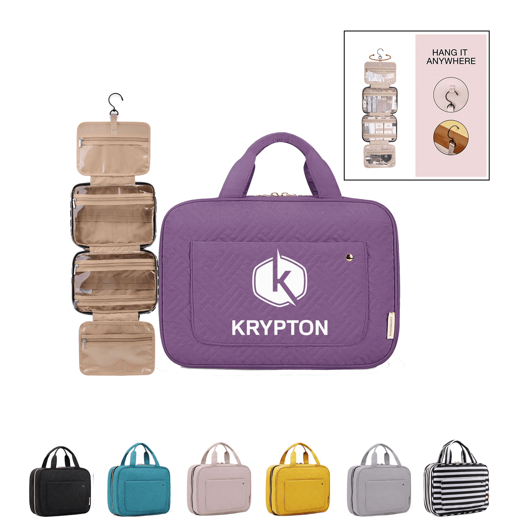 Toiletry Bag with Hanging Hook