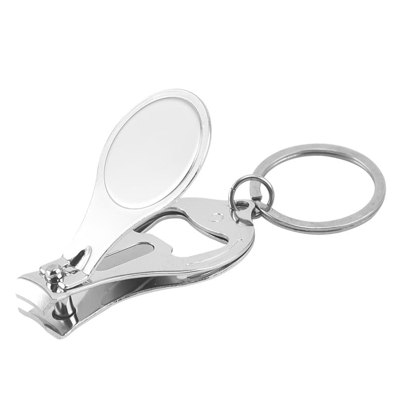 Round Nail Clipper w/Bottle Opener Keyring