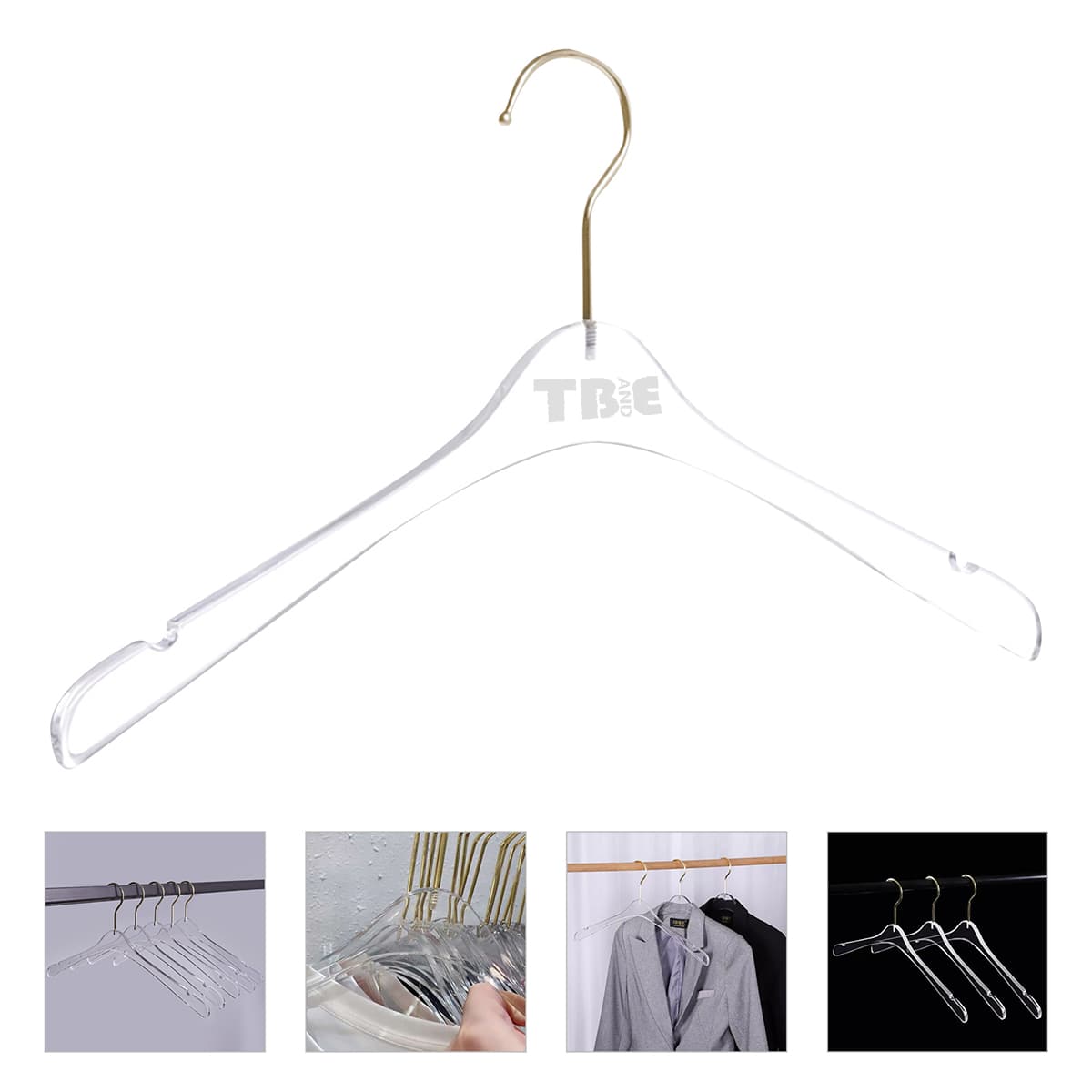 Acrylic clothes hanger lady size