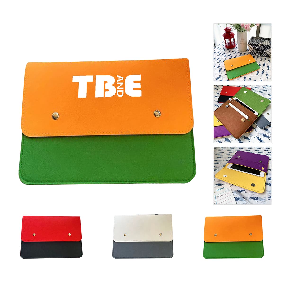 Colorful Felt Envelope Bag