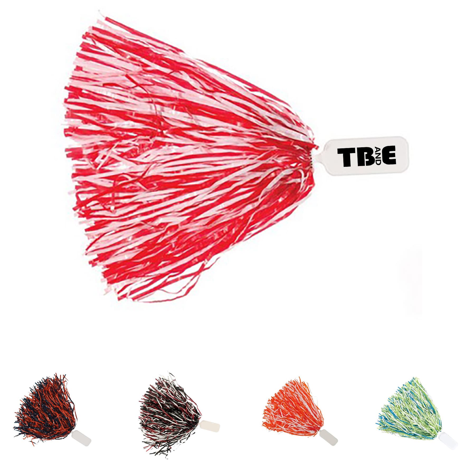 750-Streamer Solid Paddle Handle Pom Poms