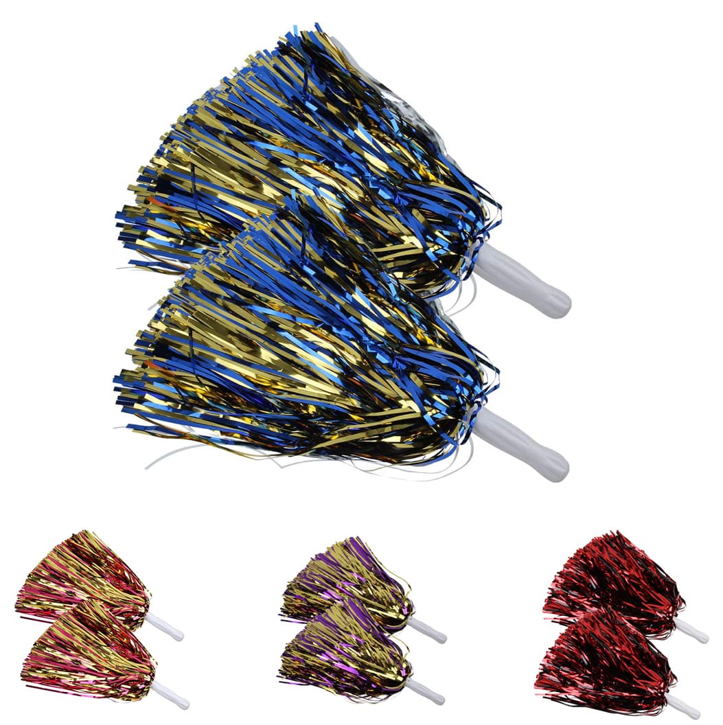 750-Streamer Solid Paddle Handle Pom Poms