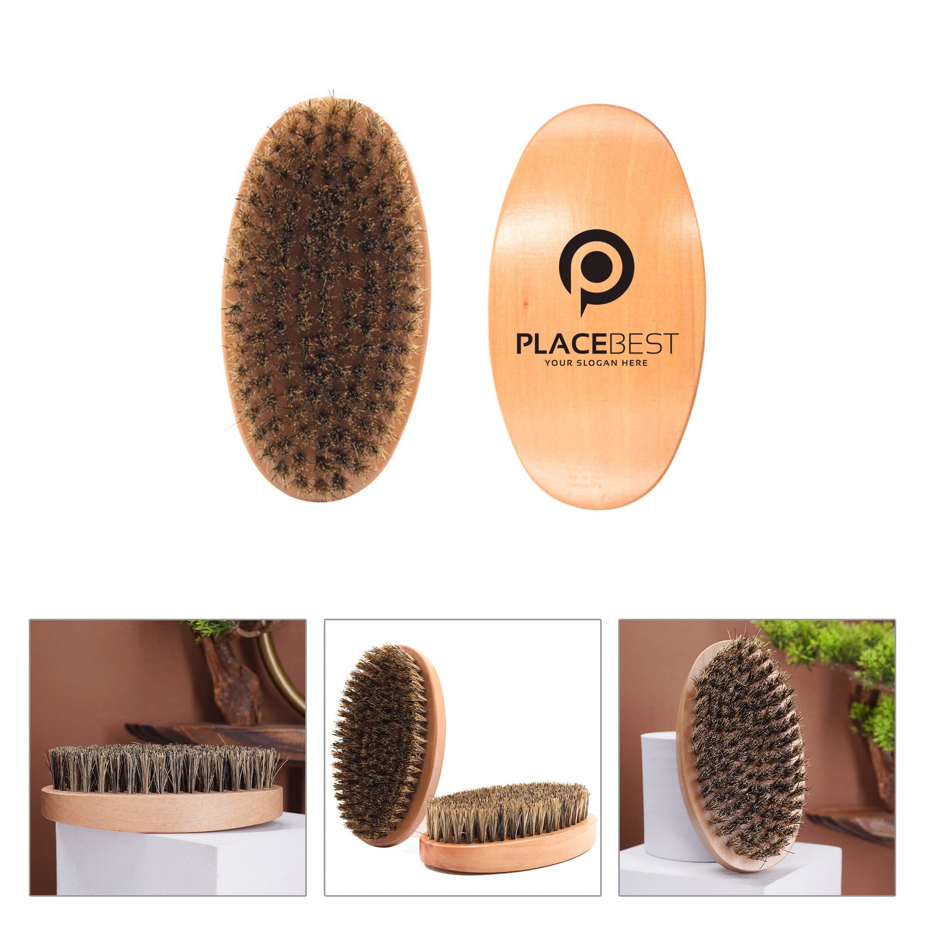 Boar Bristle Beard Hairbrush
