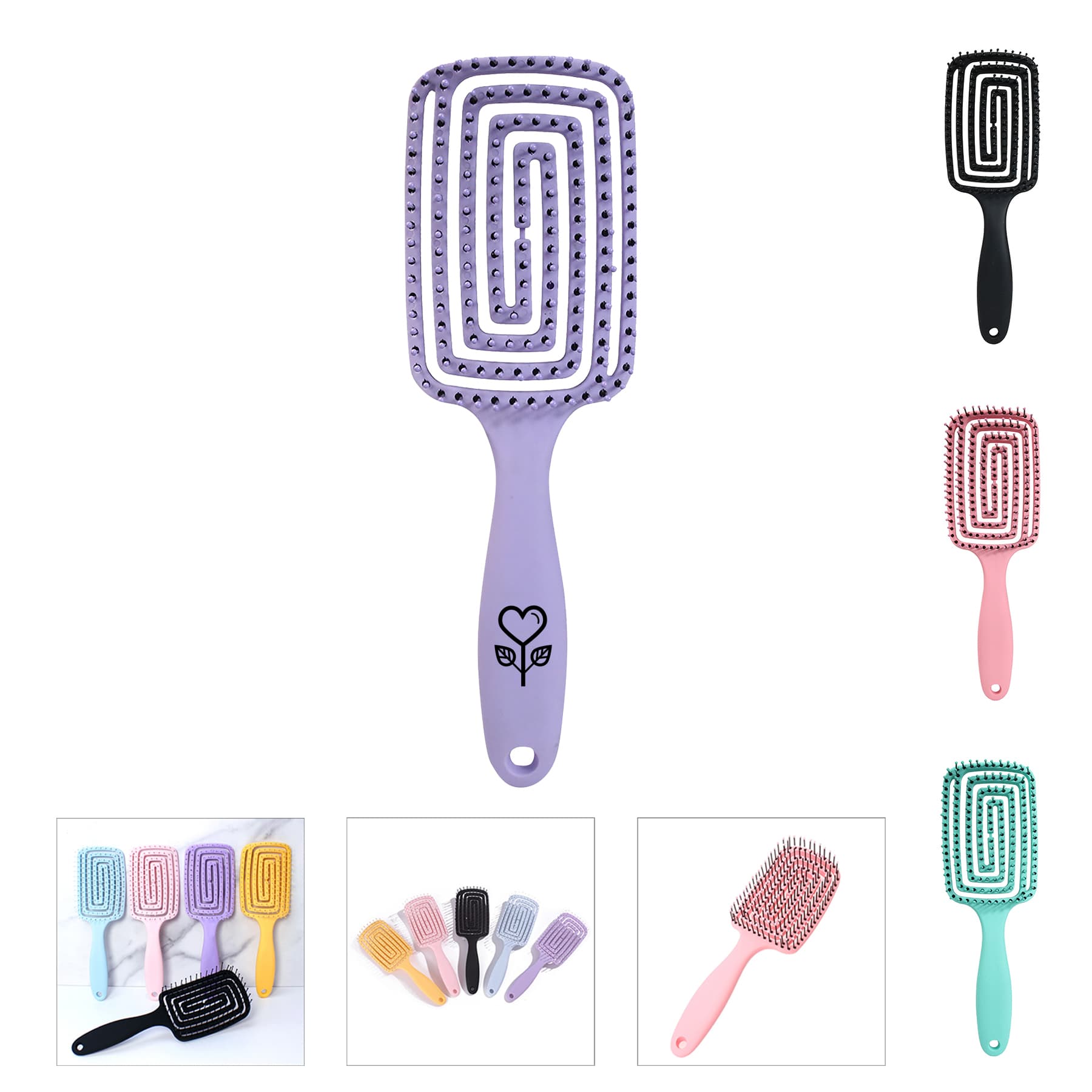 Massage Detangling Hair Brush/Fluffy Octopus Comb