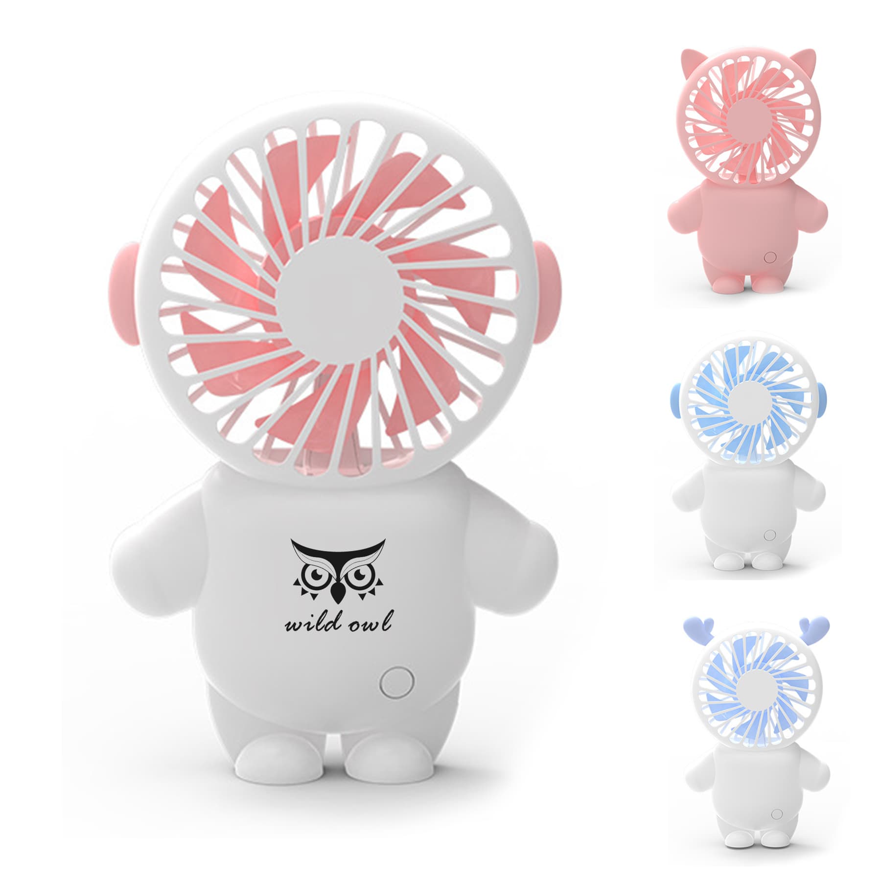 2-In-1 Cute Portable Fan With Mobil Holder