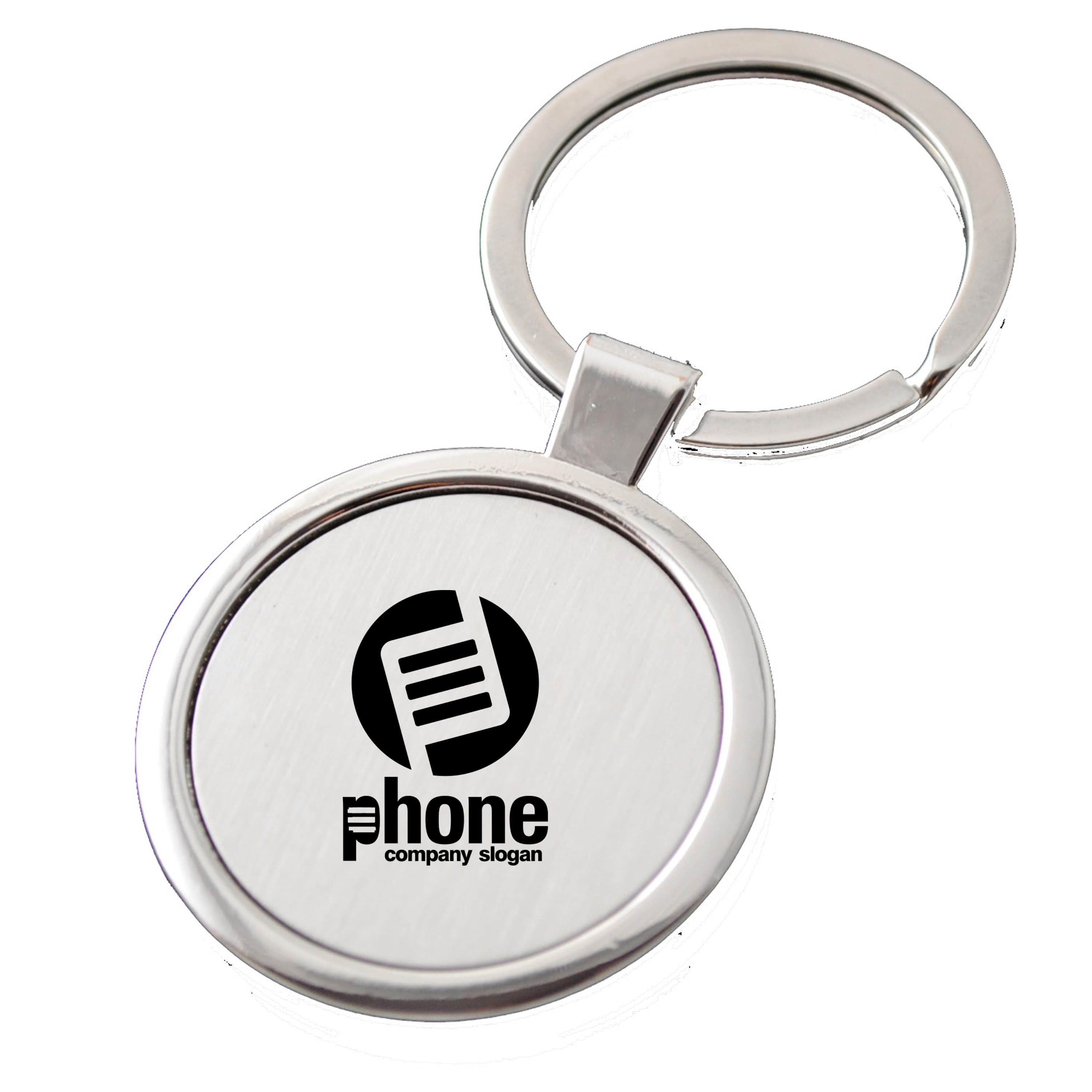 Round Die Cut Metal Keychain