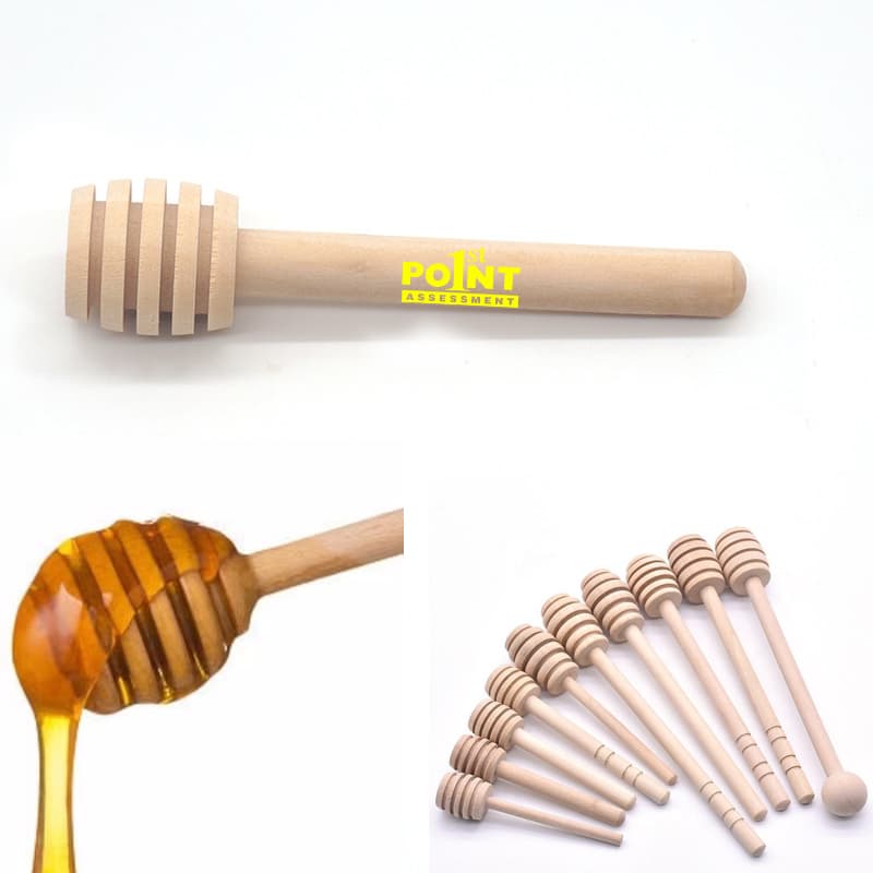 4" Wood Dipper Honey Spoon