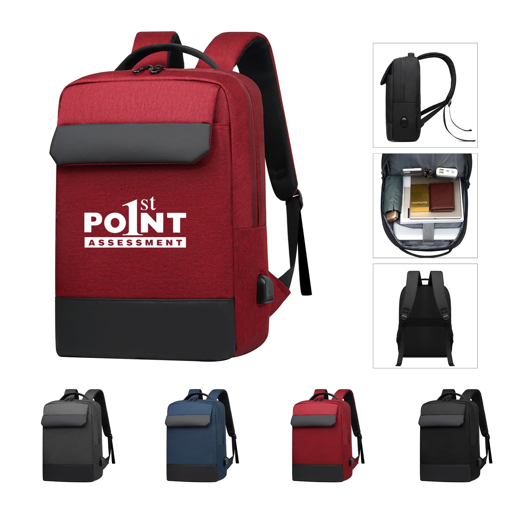 Business Laptop Backpack With Usb Charging Port