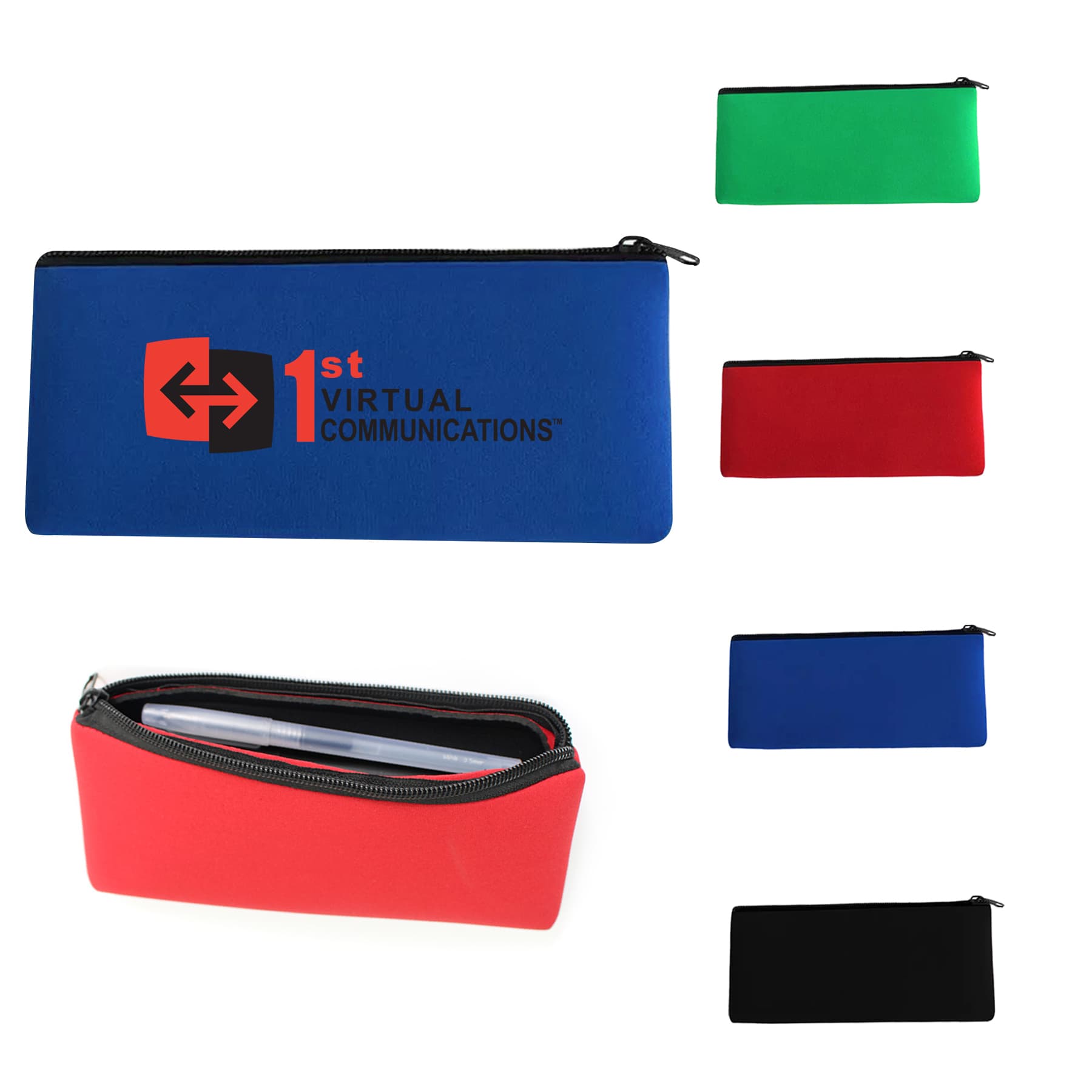 Neoprene Zip Pocket Pen Pouch