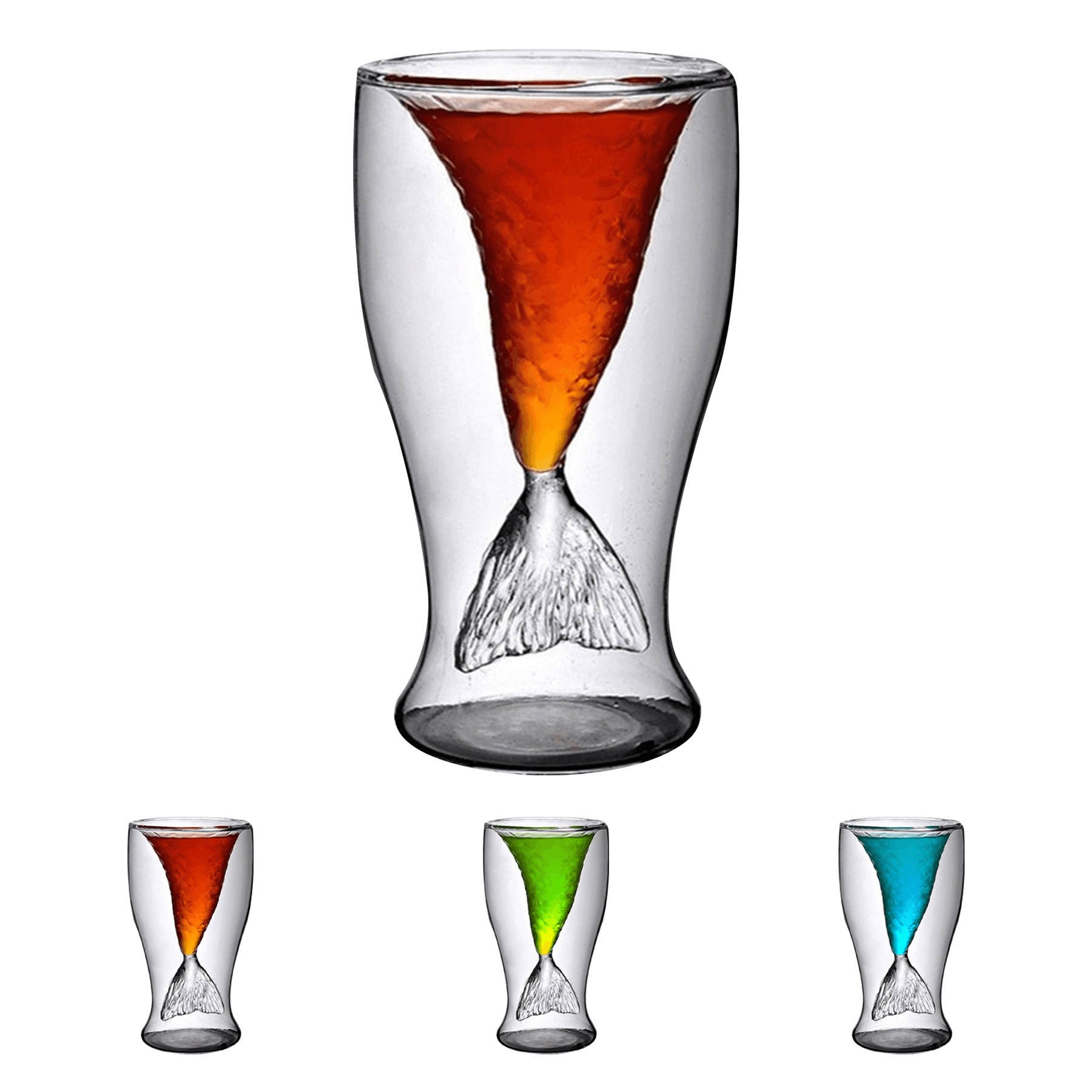 Double Mermaid Water Glass