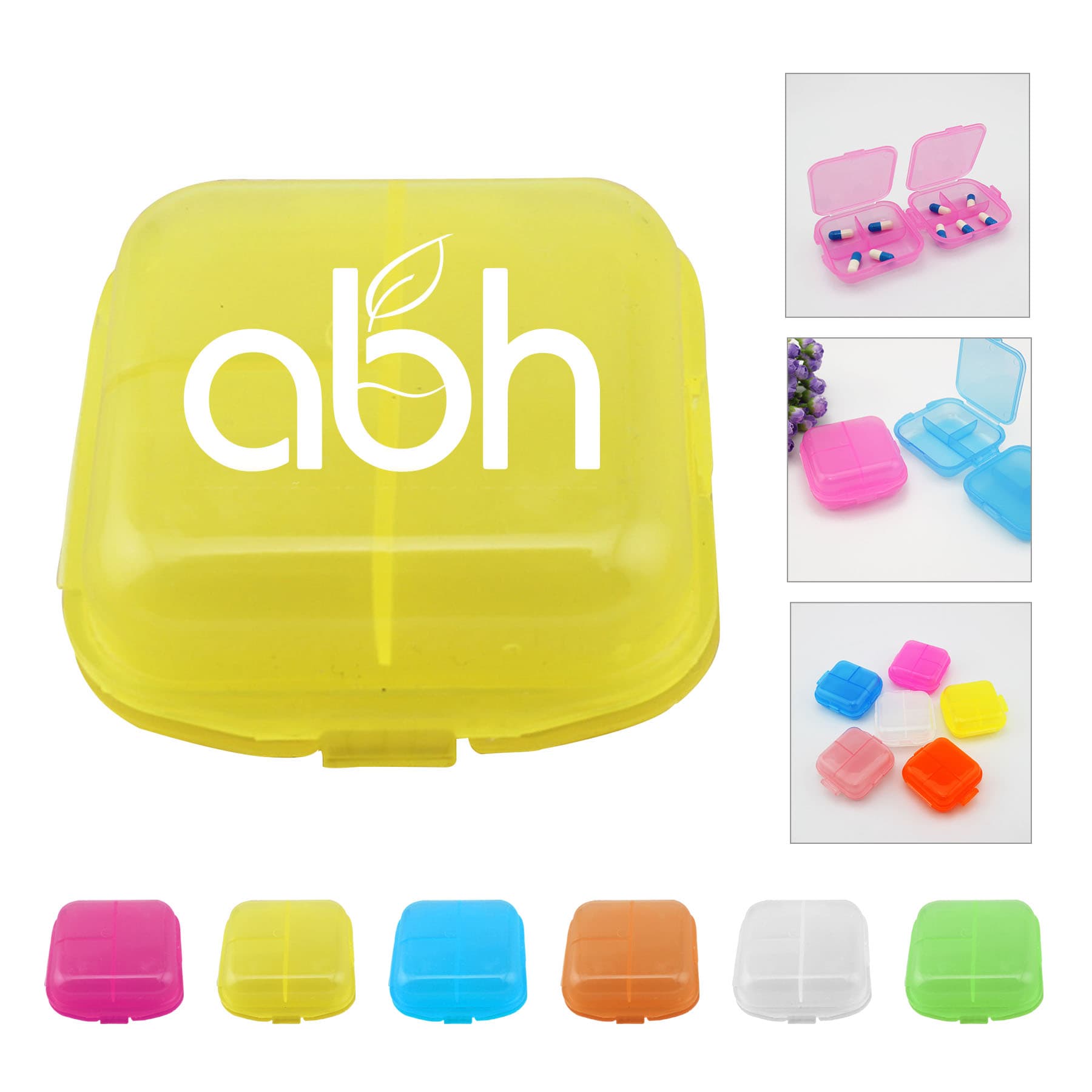 Pill Holder Storage 6 Compartments