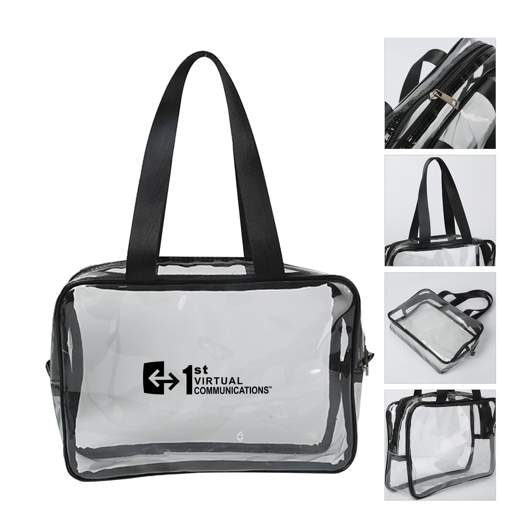 Transparent PVC Tote Bag/ Zippered Toiletry Pouch
