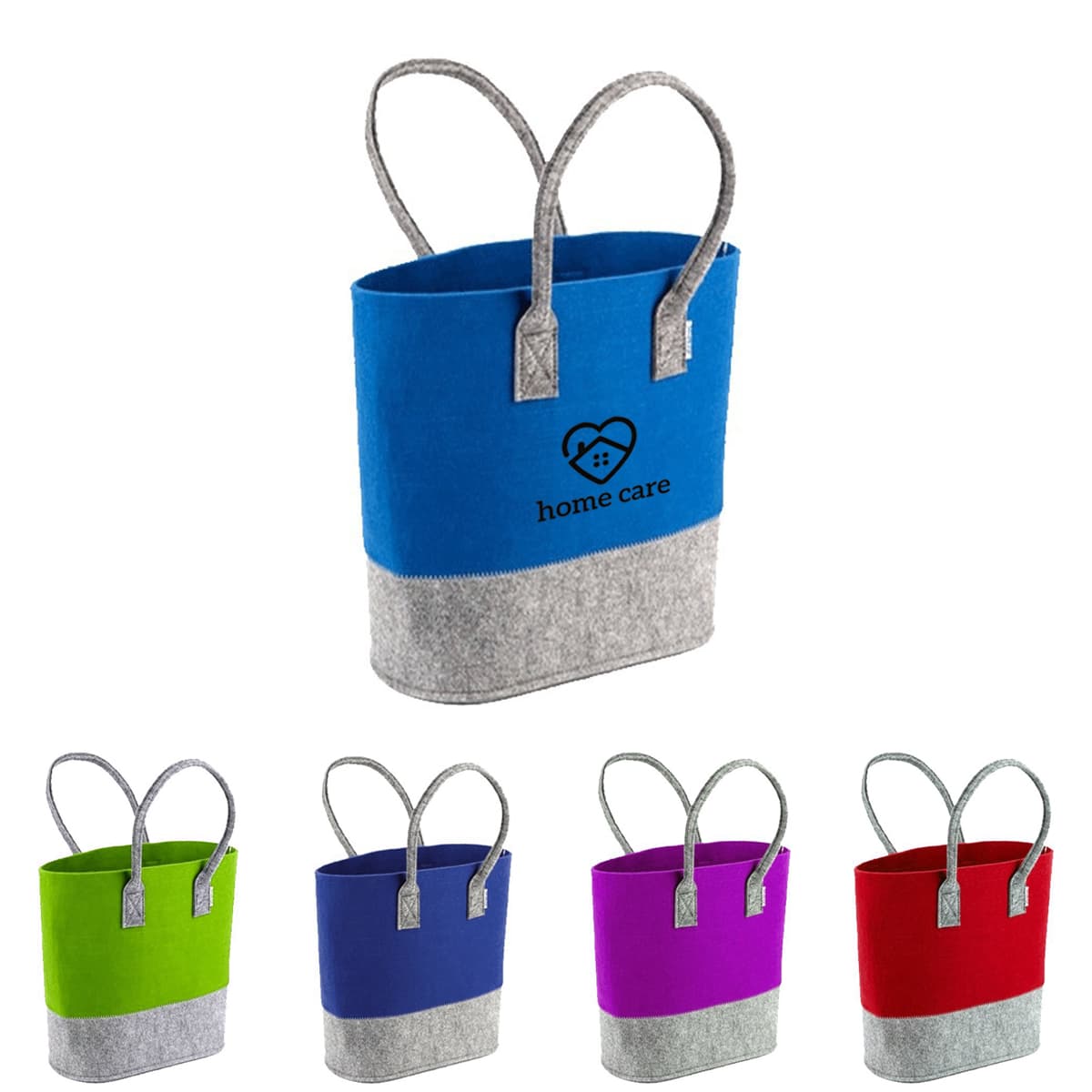  14" X13"X4" Felt Tote Bag