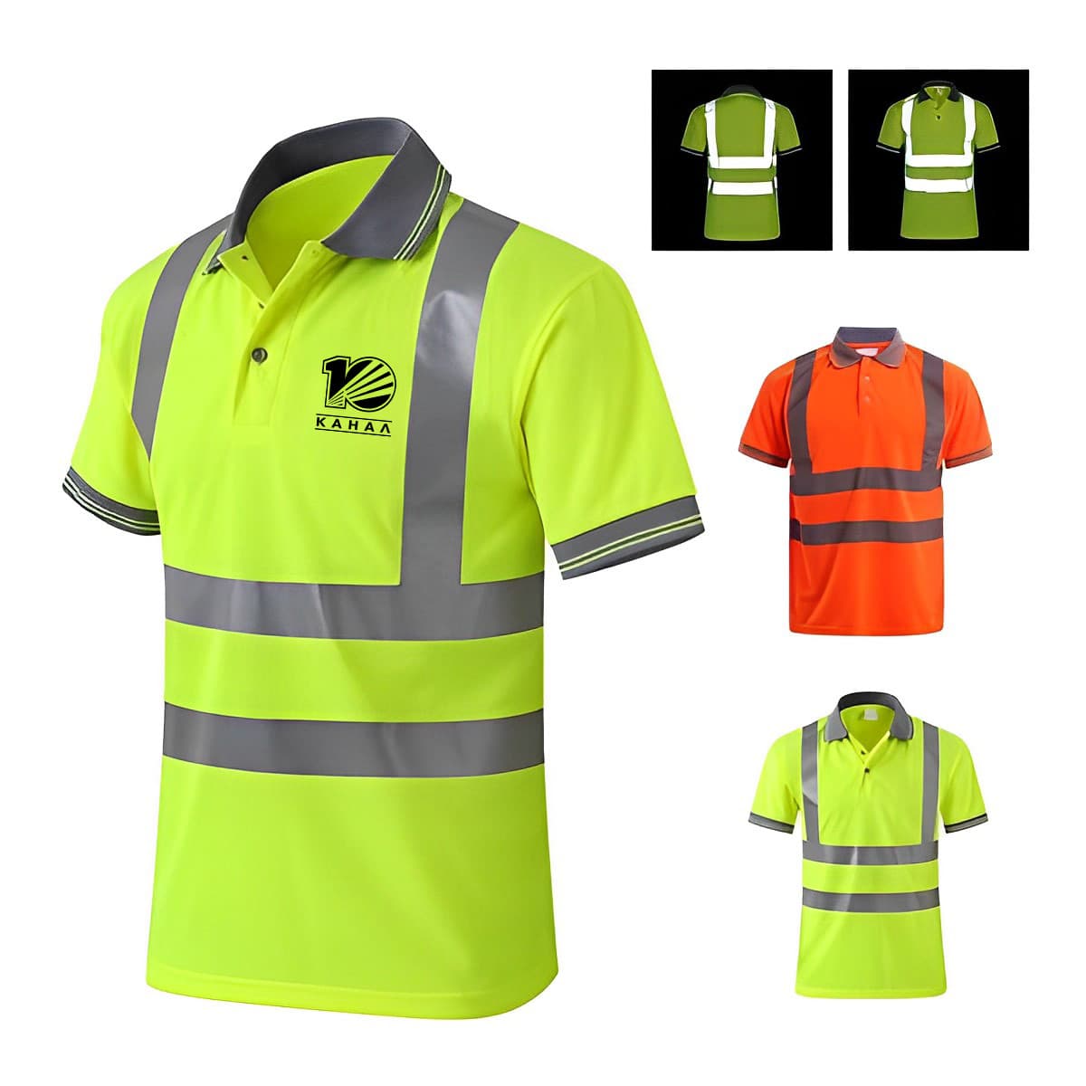 Reflective Safety Short Sleeve Polo Shirt