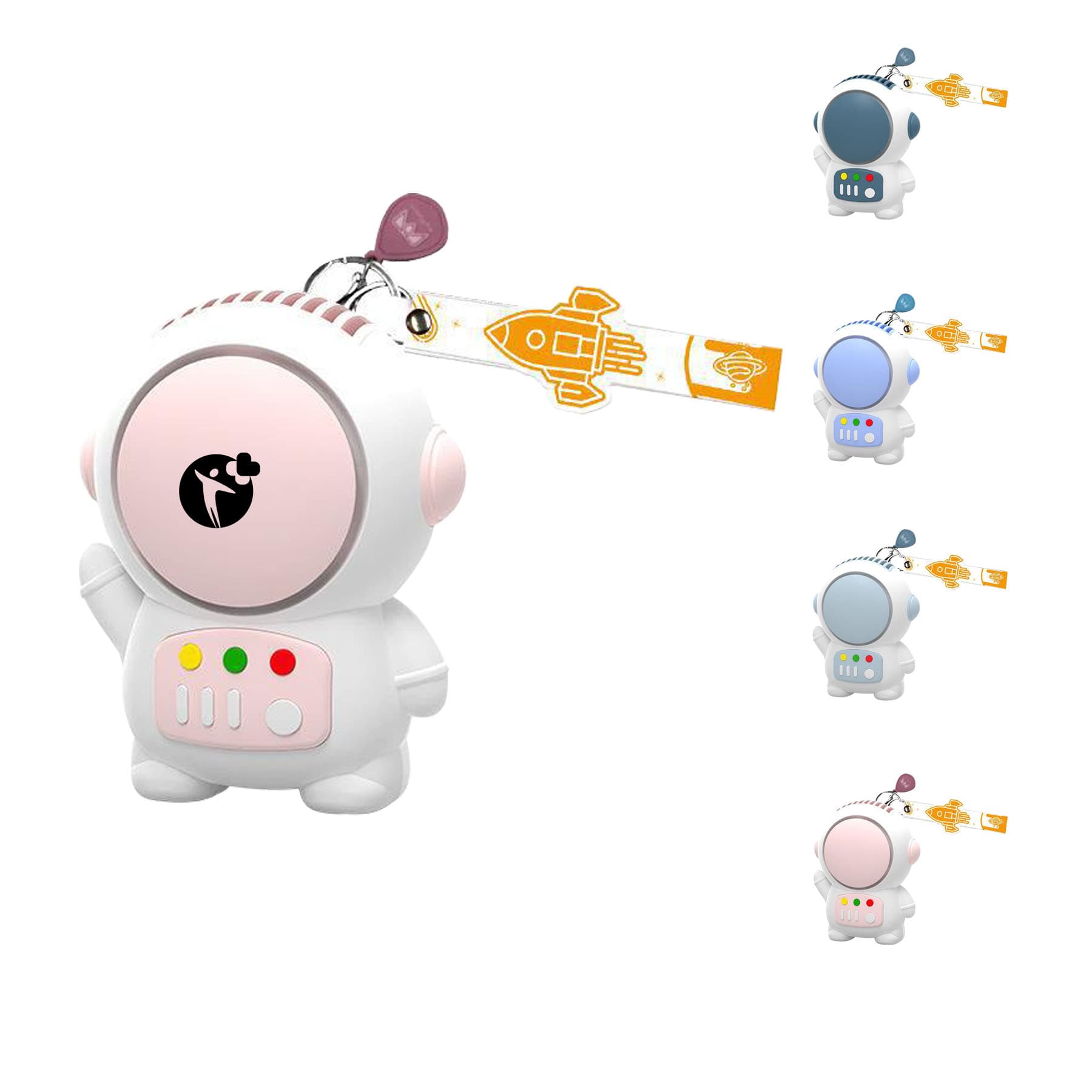 Mini Rechargeable Bladeless Astronaut Fan Keychain