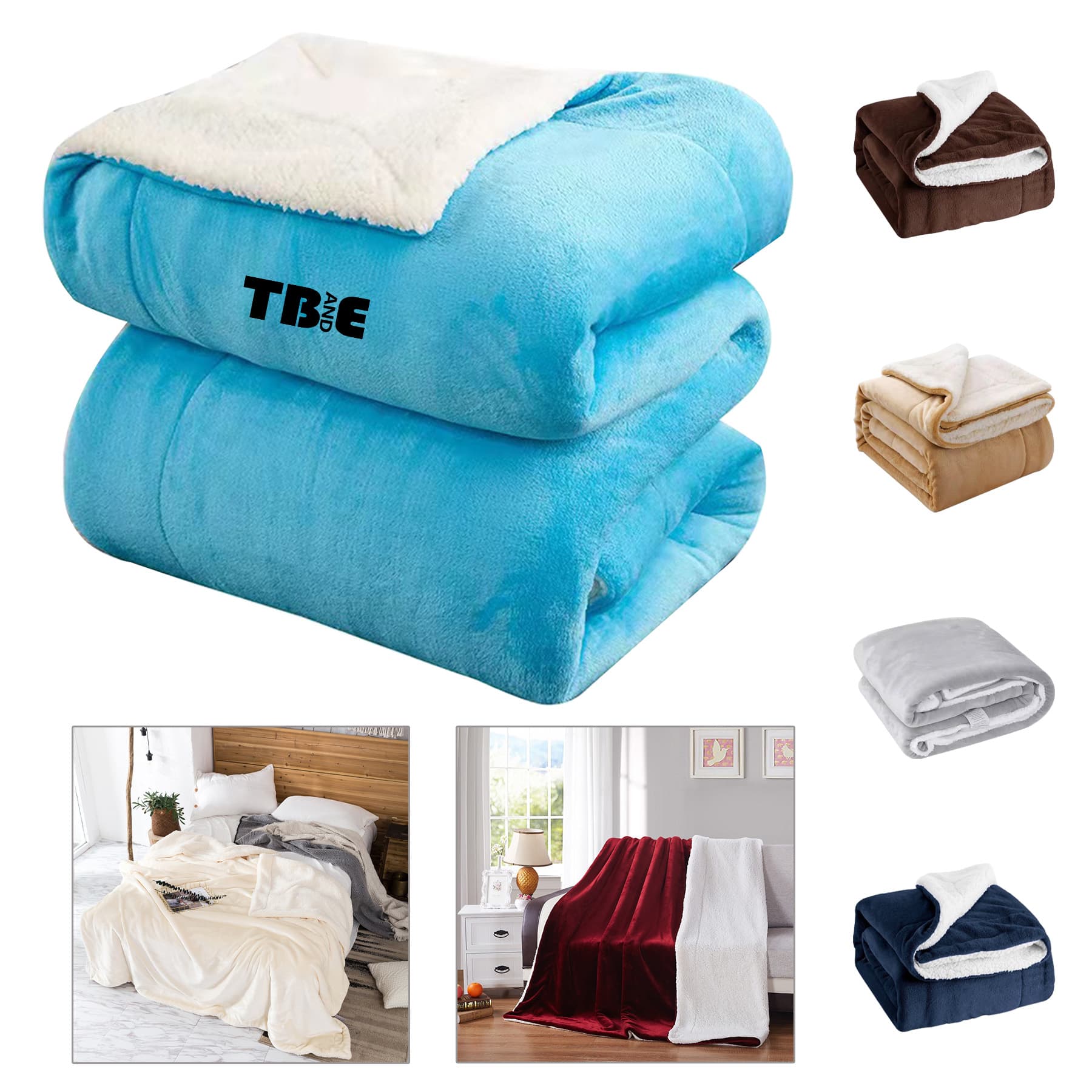 Super Cozy Faux Lamb Wool Soft Sherpa Fleece Blanket