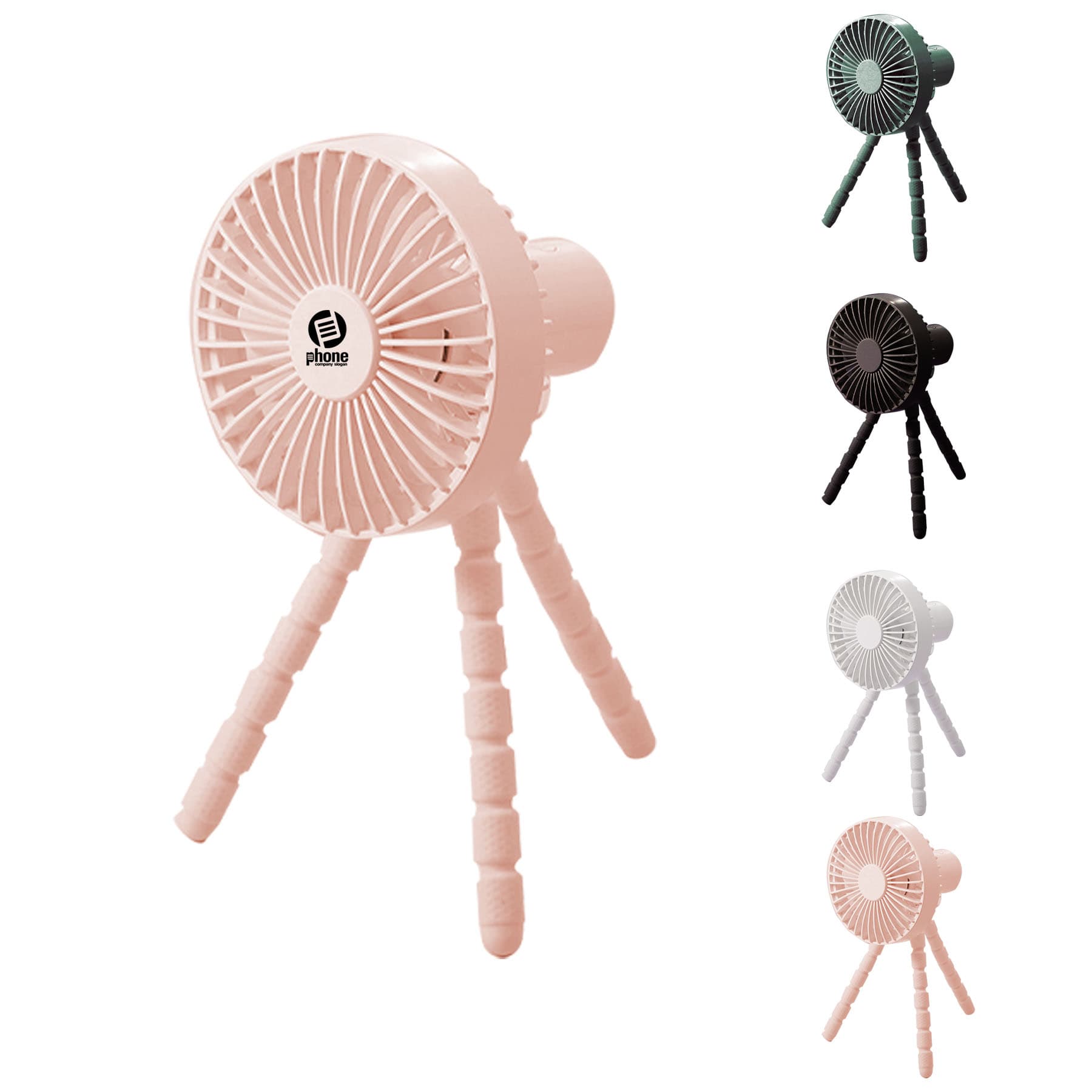 Rechargeable Tripod Clip-On, Handheld Fan