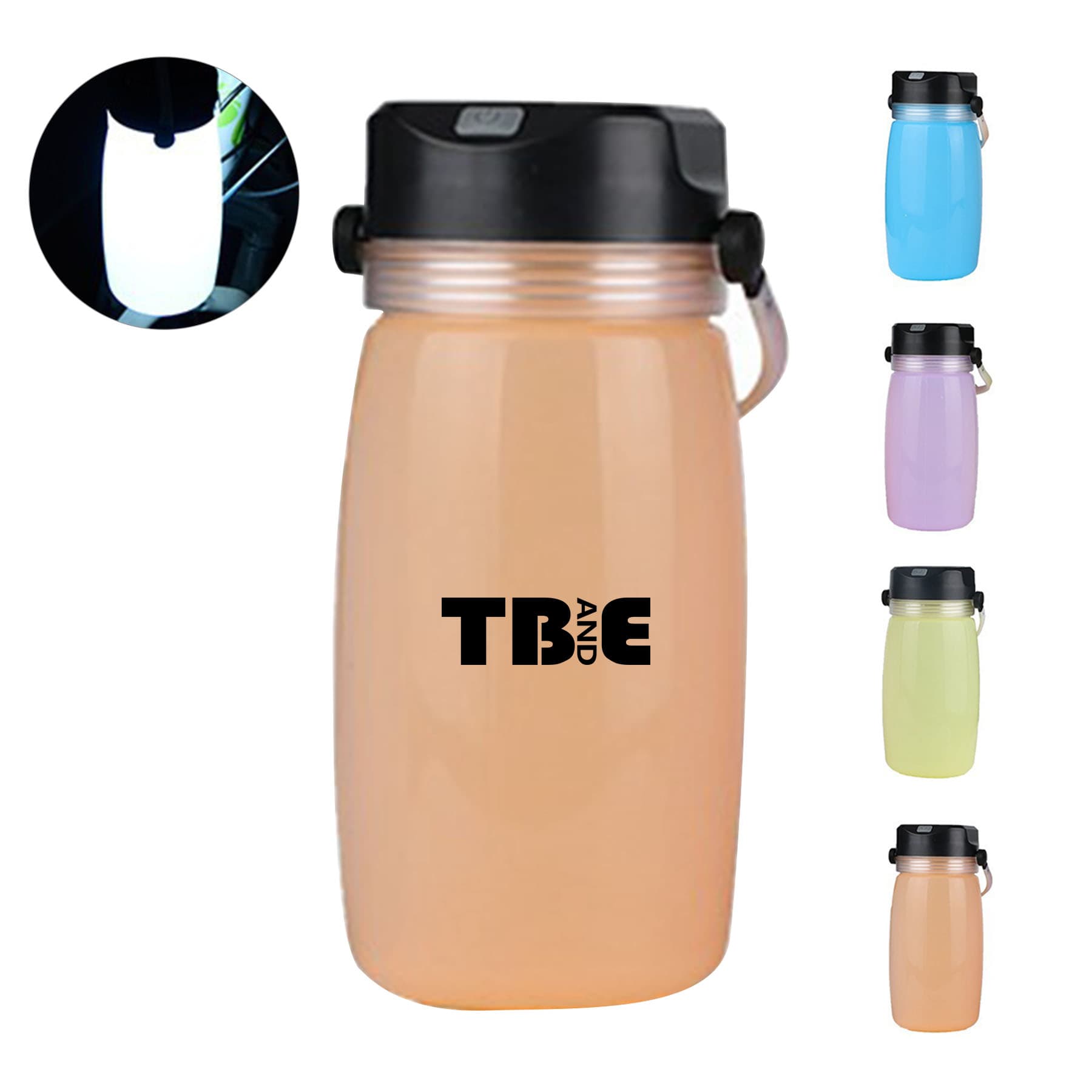 24 oz. Multi Use Silicone Solar LED Water Bottle