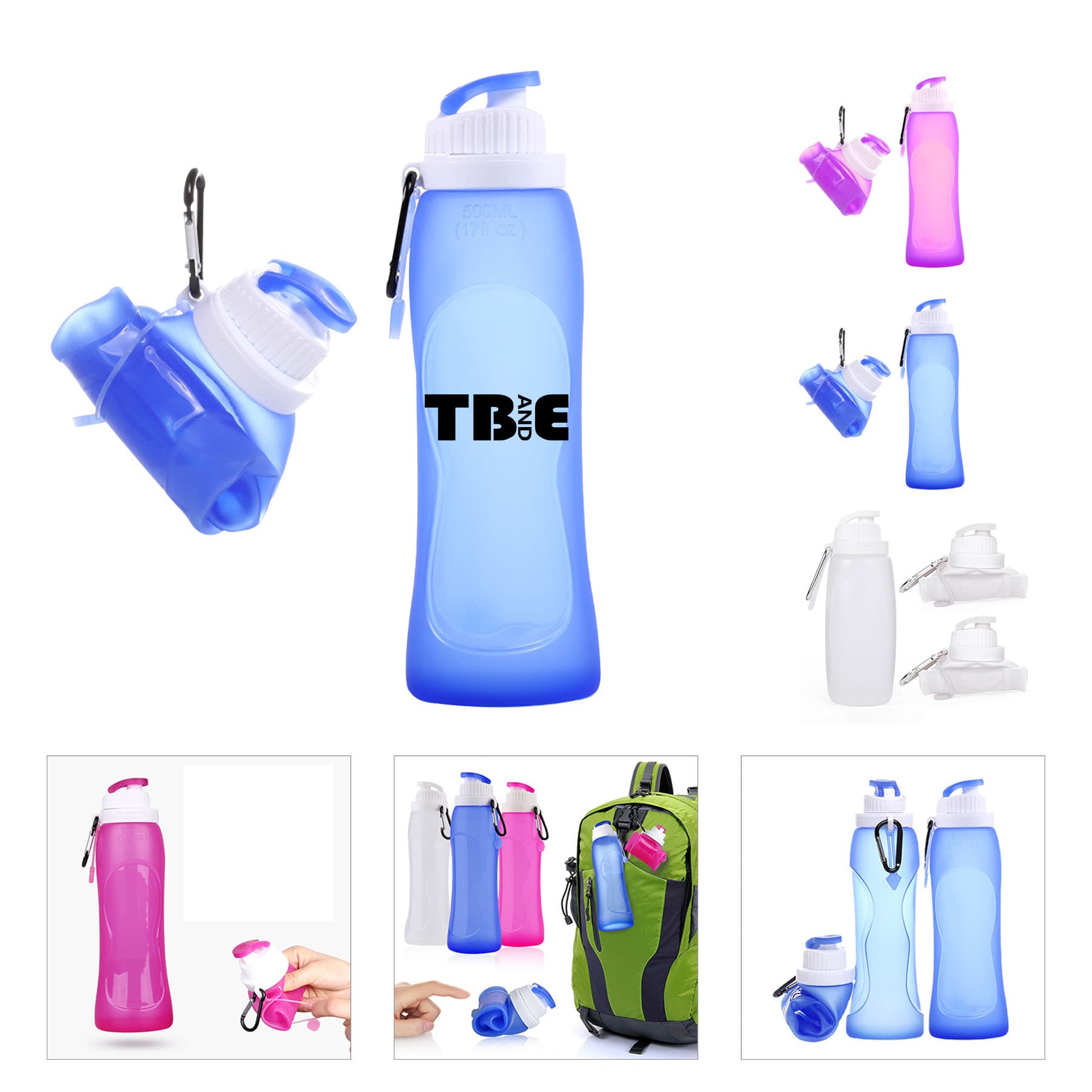 Silicone Collapsible Bike Water Bottle
