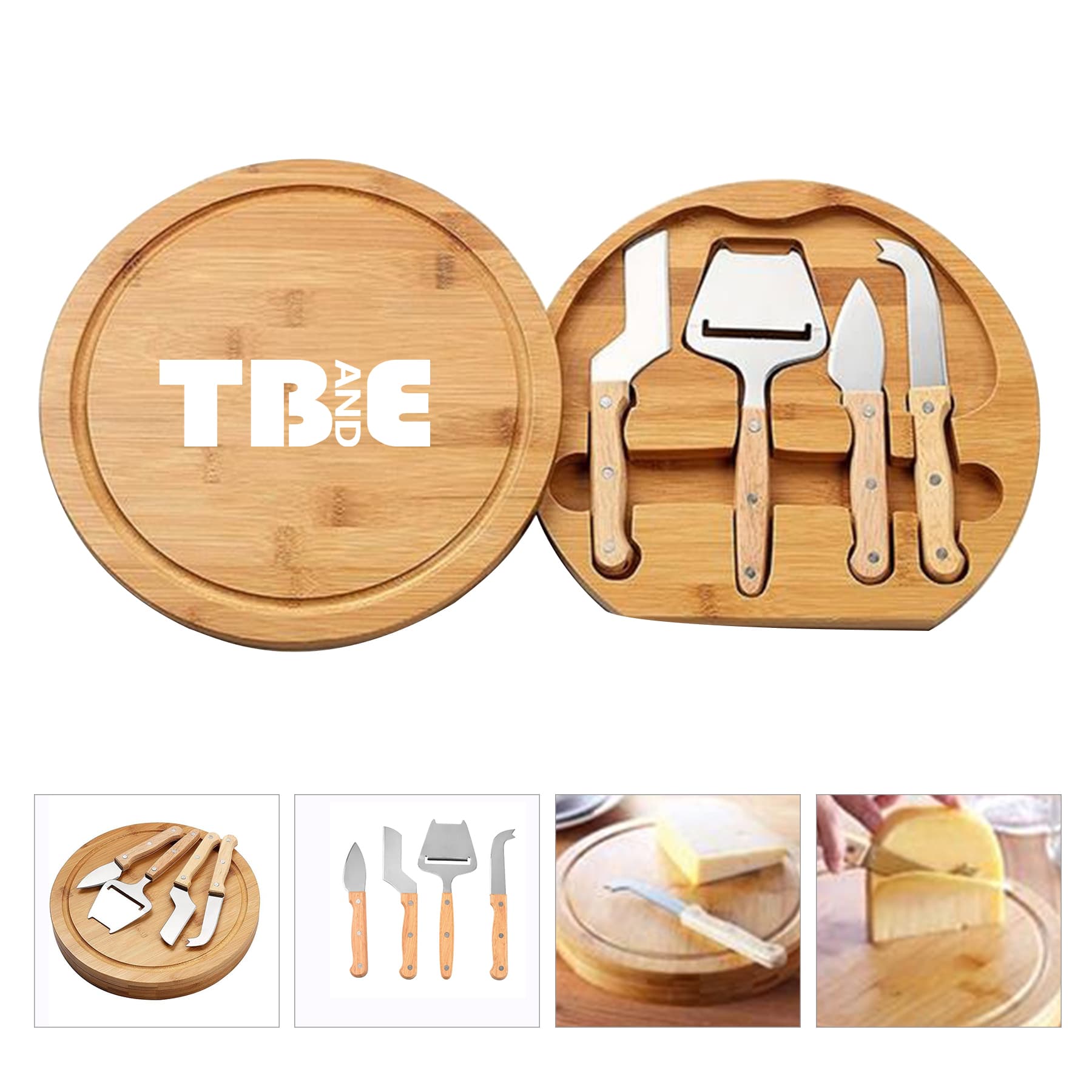 Bamboo Cheese Board With Tools