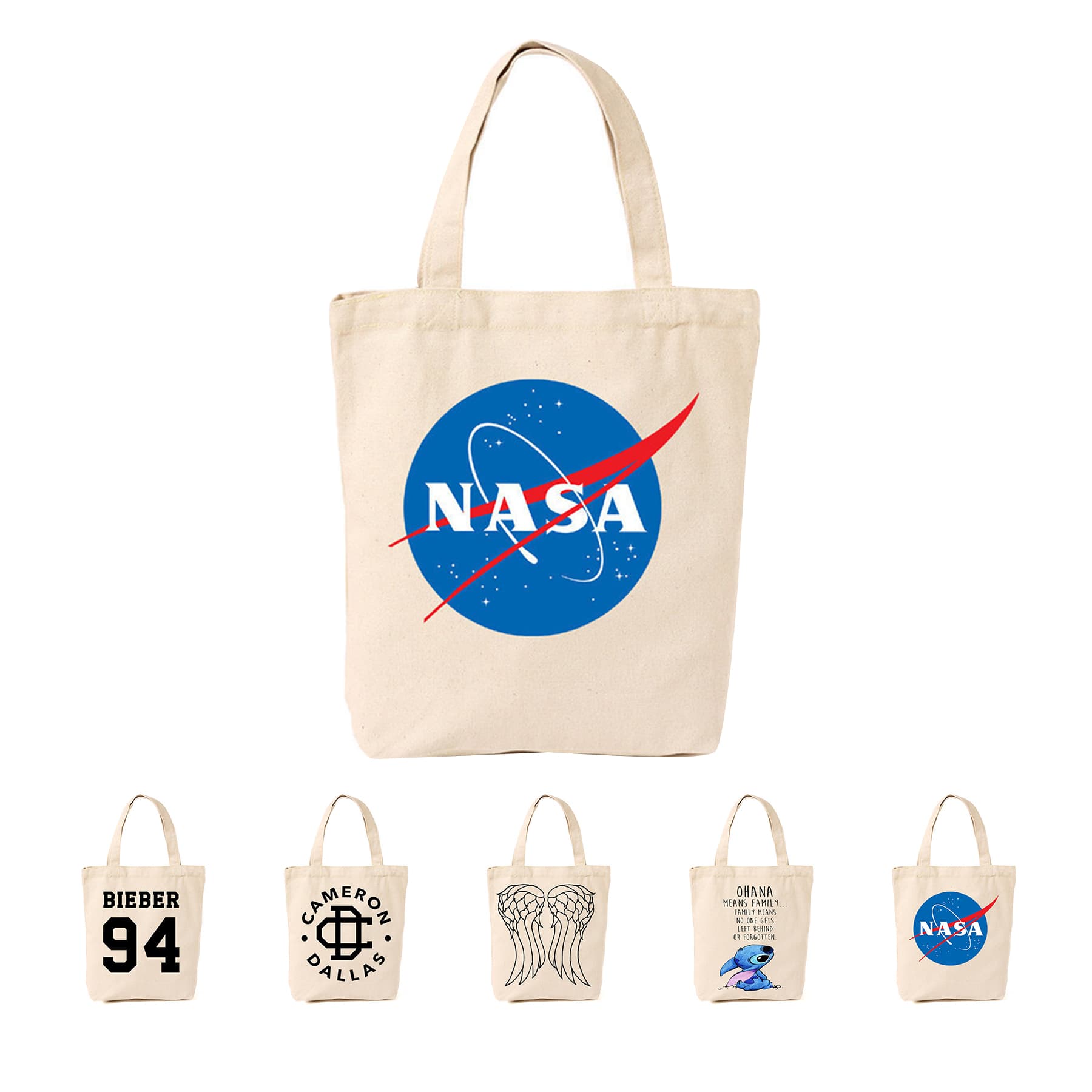 Reusable Canvas Travel Tote Bag