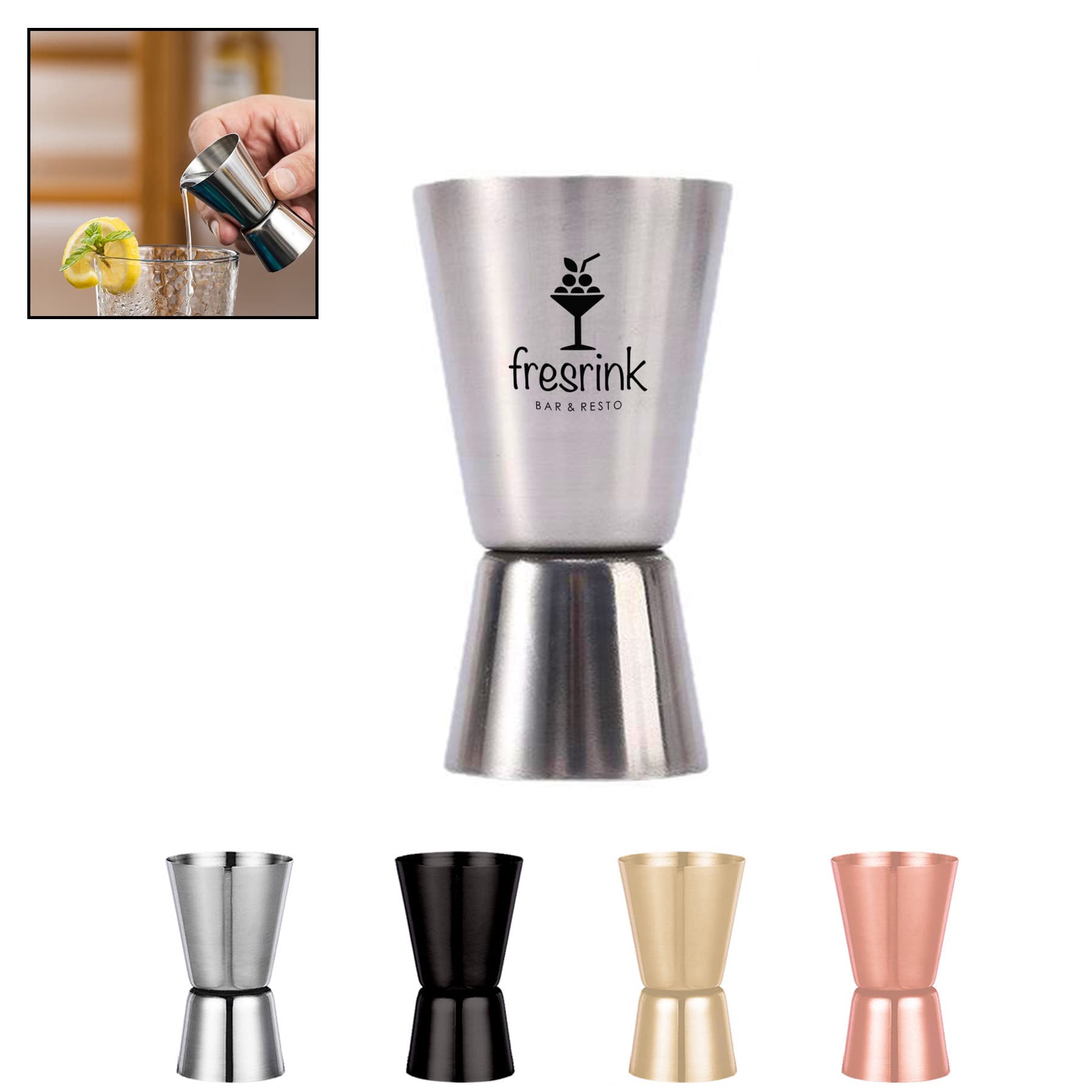 1/2&1 Oz Stainless Steel Double Jigger