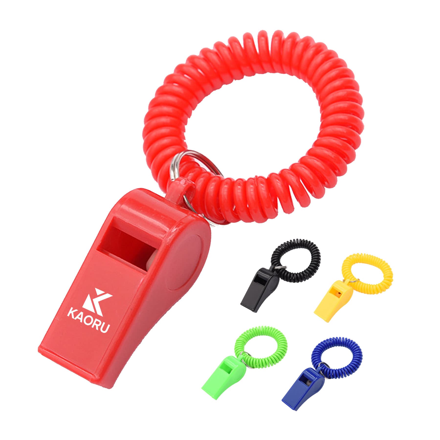 Coil Wristband Whistle Keychain