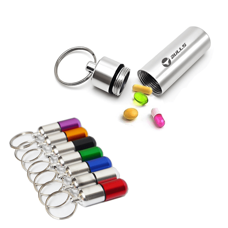 Two-Tune Aluminum Pill Bottle w/Keychain