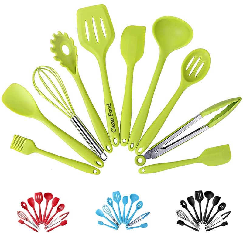 10pcs Silicone Cookware Utensil Tools