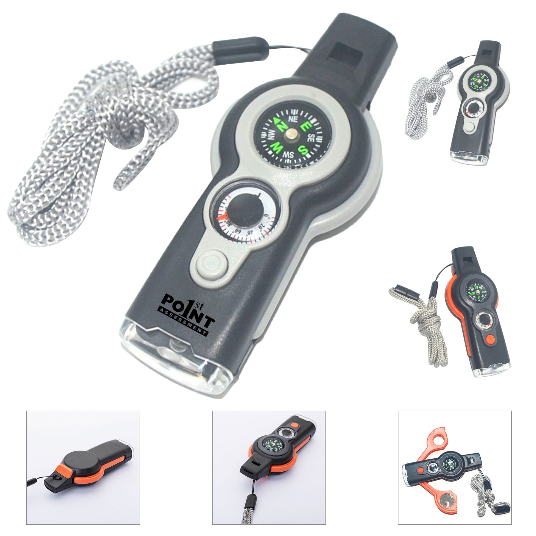 7-In-1 Emergency Survival Function Whistle