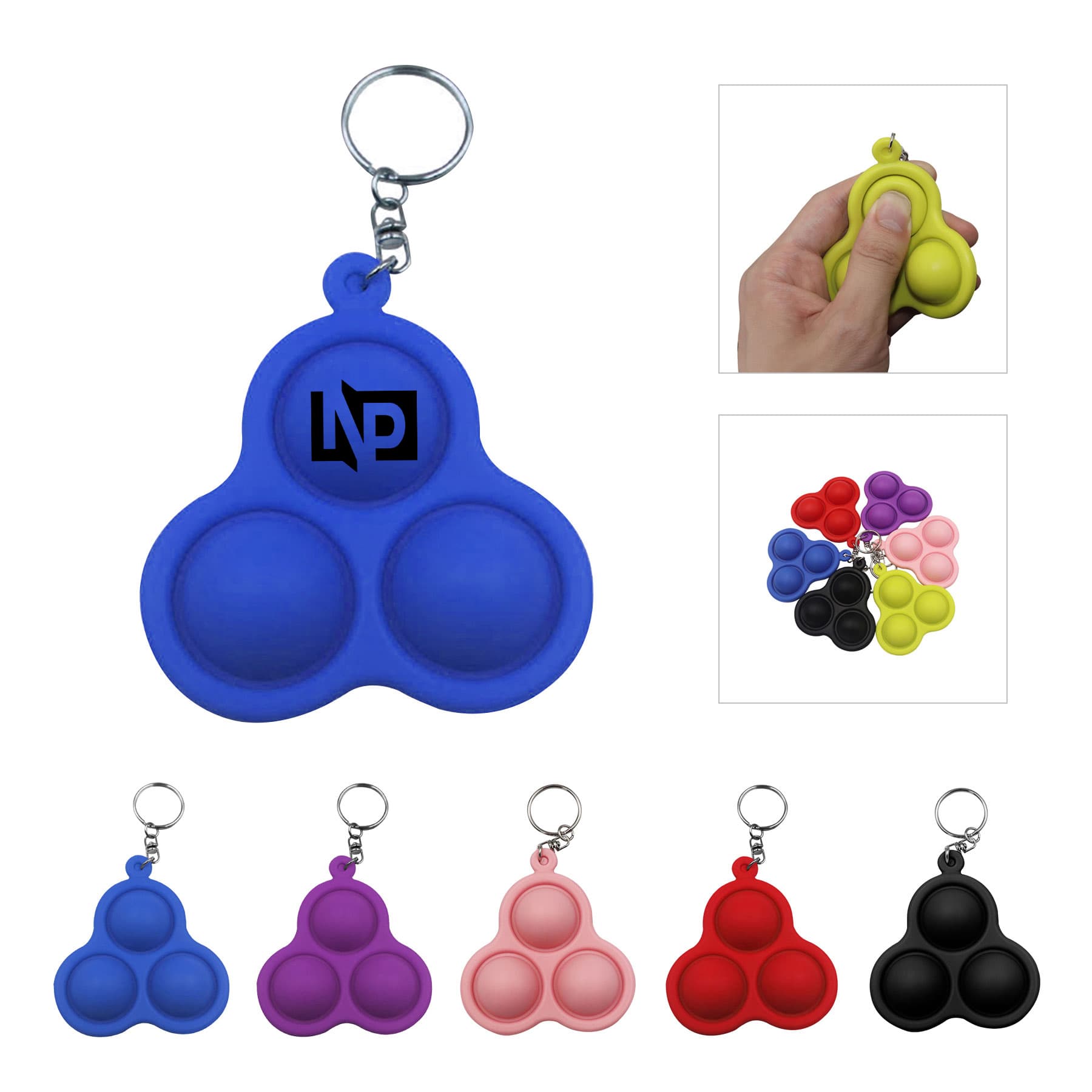 Adult Stress Relief Squeeze Toy Fidget Keychain