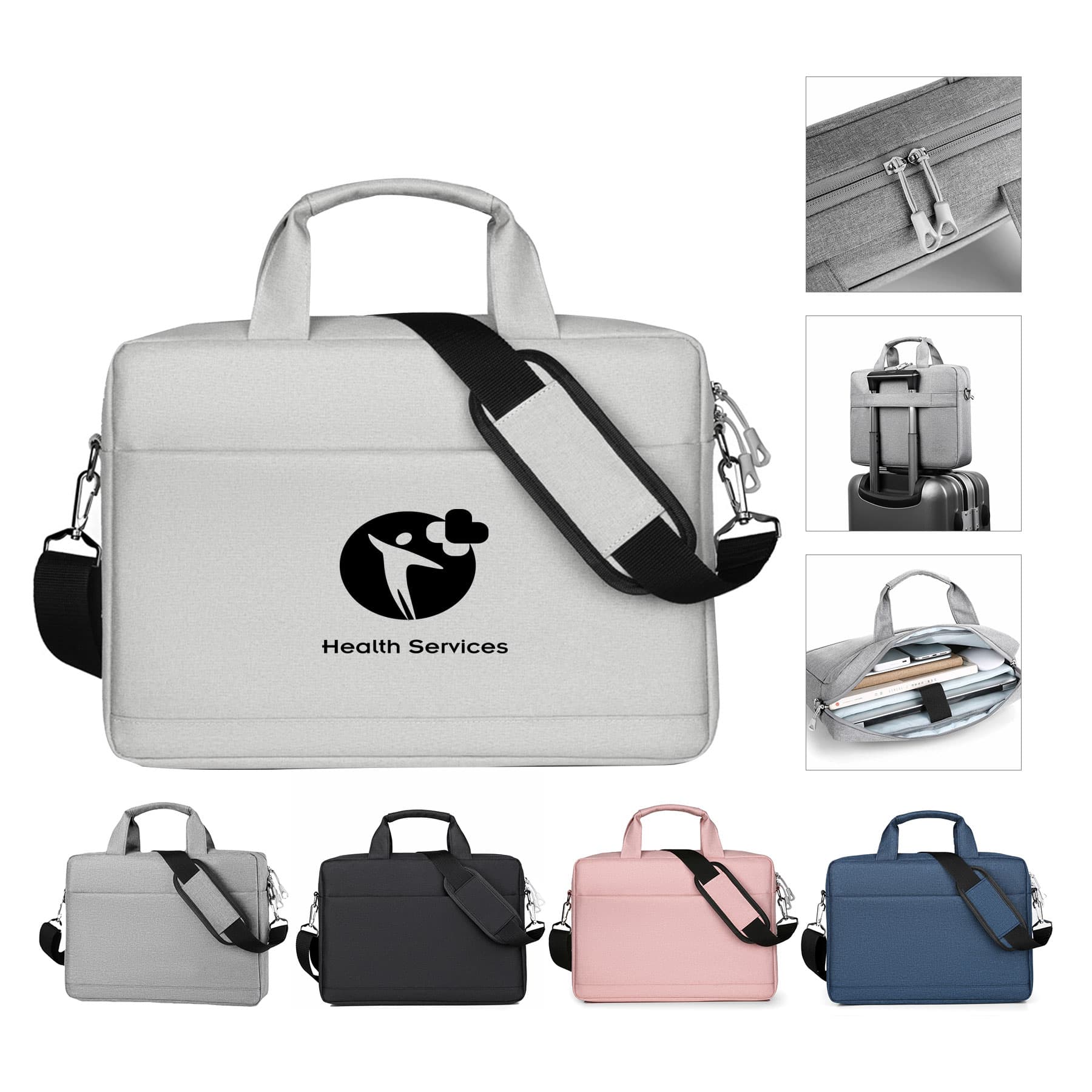 Durable 14" Laptop Briefcase & Cross Body Shoulder Bag