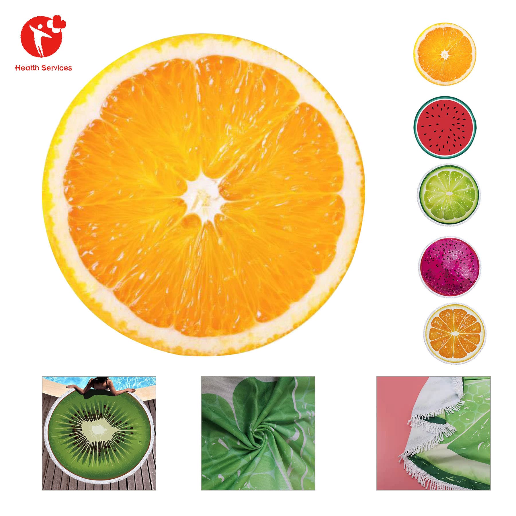 Full Color Microfiber Round Beach Towel