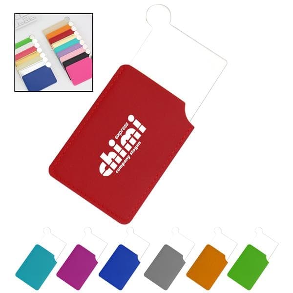 Credit Card Shaped Mirror With Leather Cover