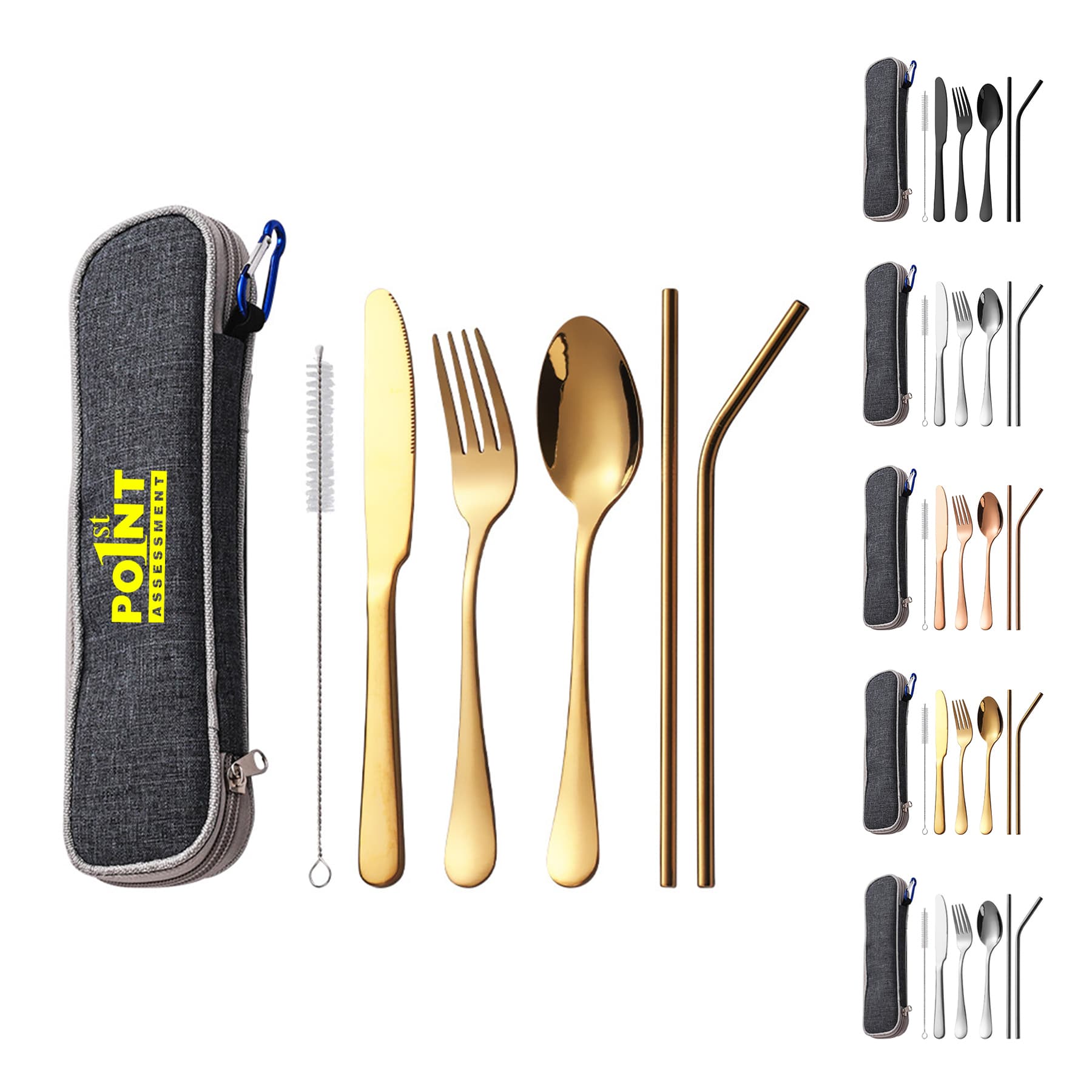 6-Piece Reusable Stainless Steel Cutlery Set
