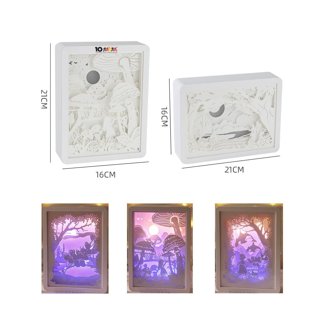 Rechargeable LED Paper-Cut Night Light