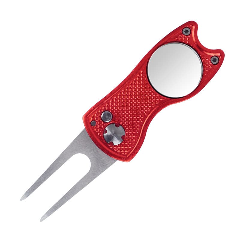 Metal Foldable Golf Divot Tool With Pop-Up Button thumbnail 5