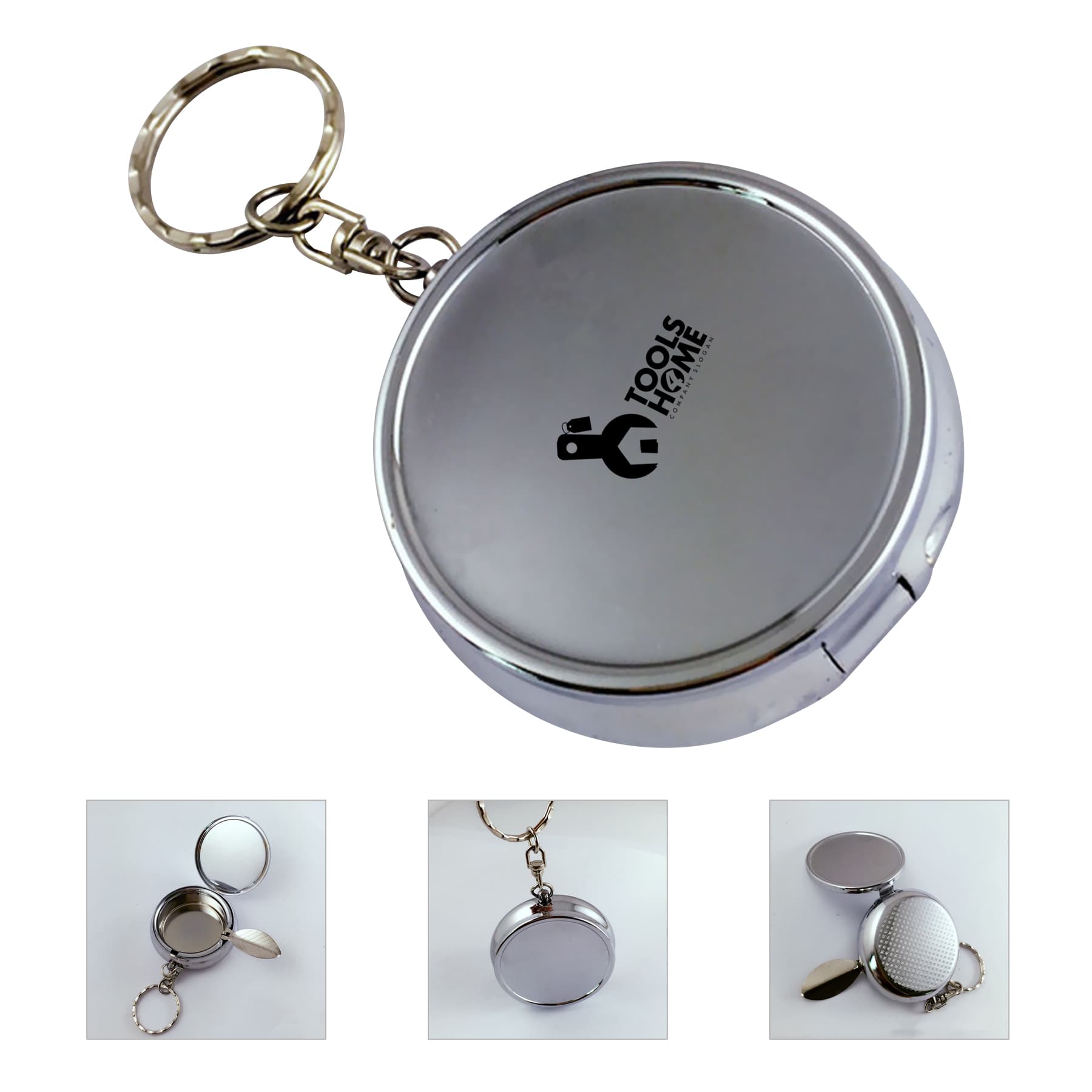Metal round mini ashtray