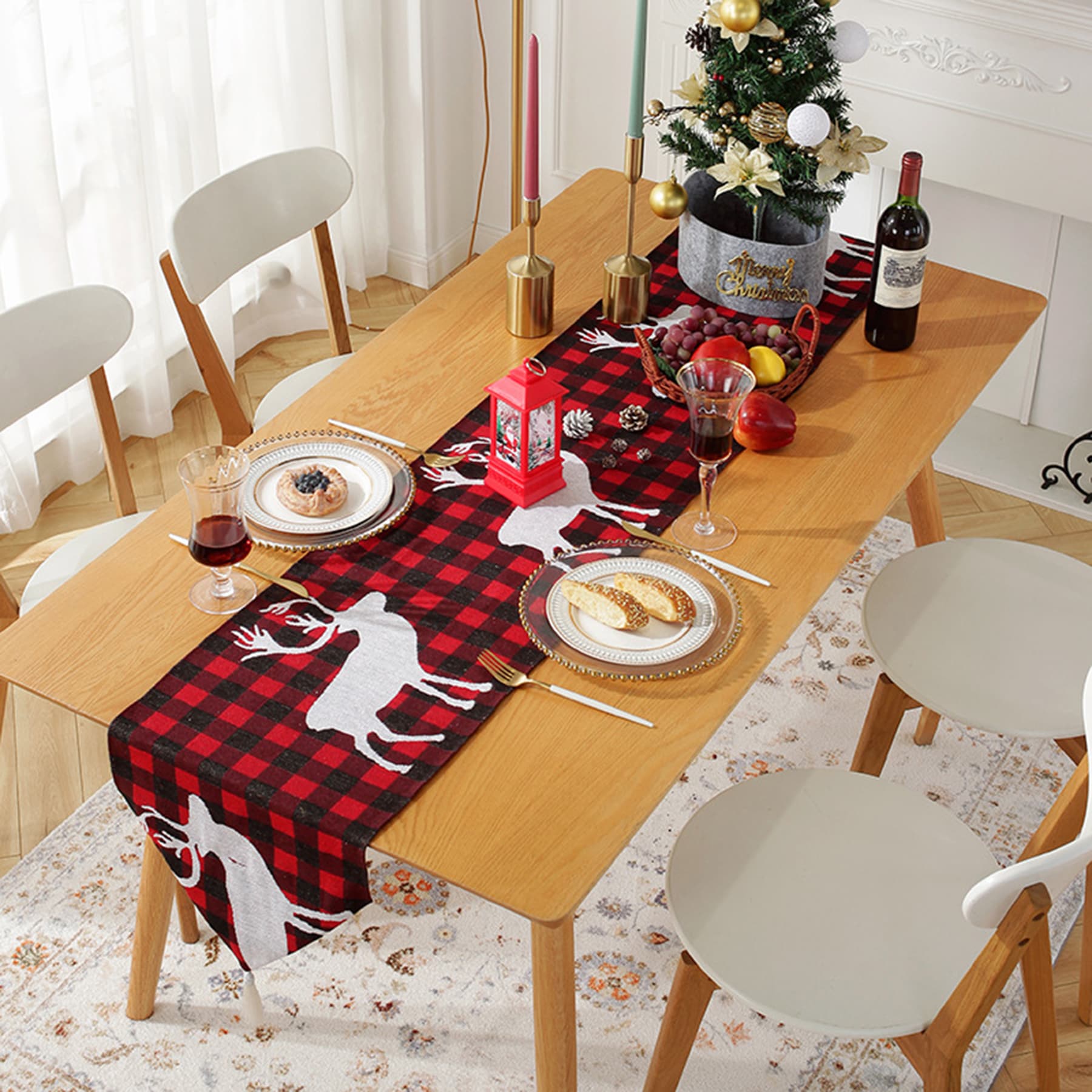 Moose Christmas Tablecloth thumbnail 2