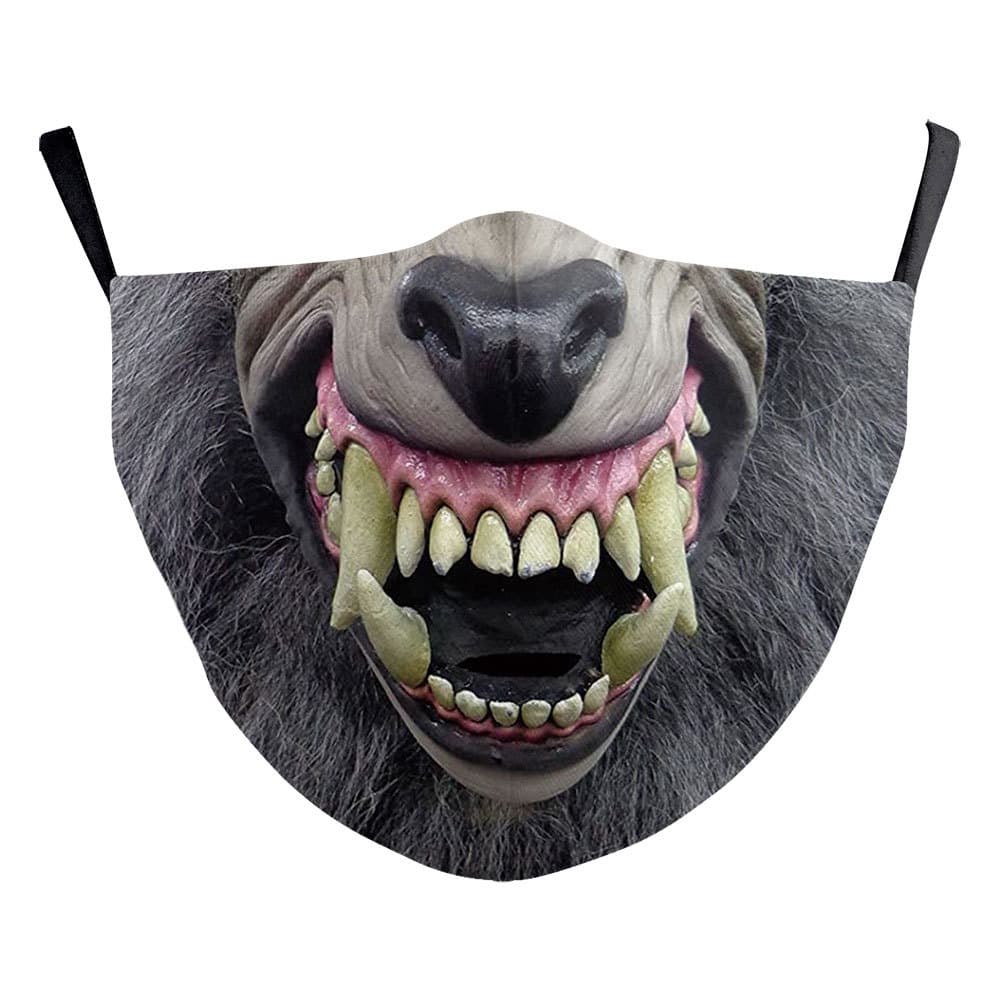 Cotton Fancy Halloween Face Mask Beats Mouth for Adult Party thumbnail 2