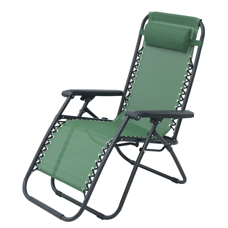 Adjustable Folding Lounge Chair With Table And Pillow thumbnail 3