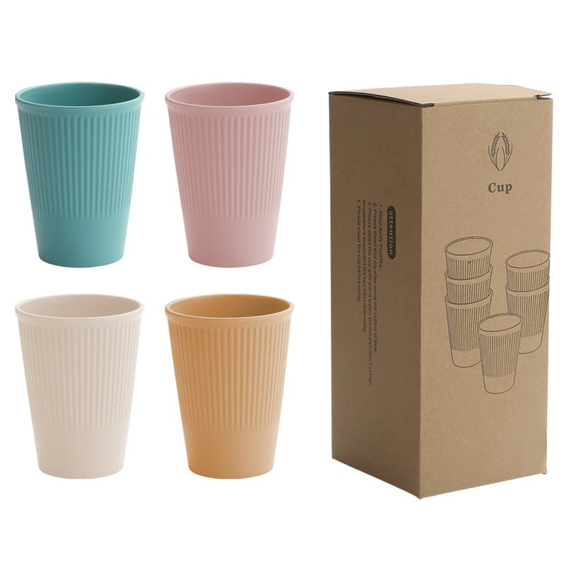 4Pcs Wheat Straw Cups thumbnail 2