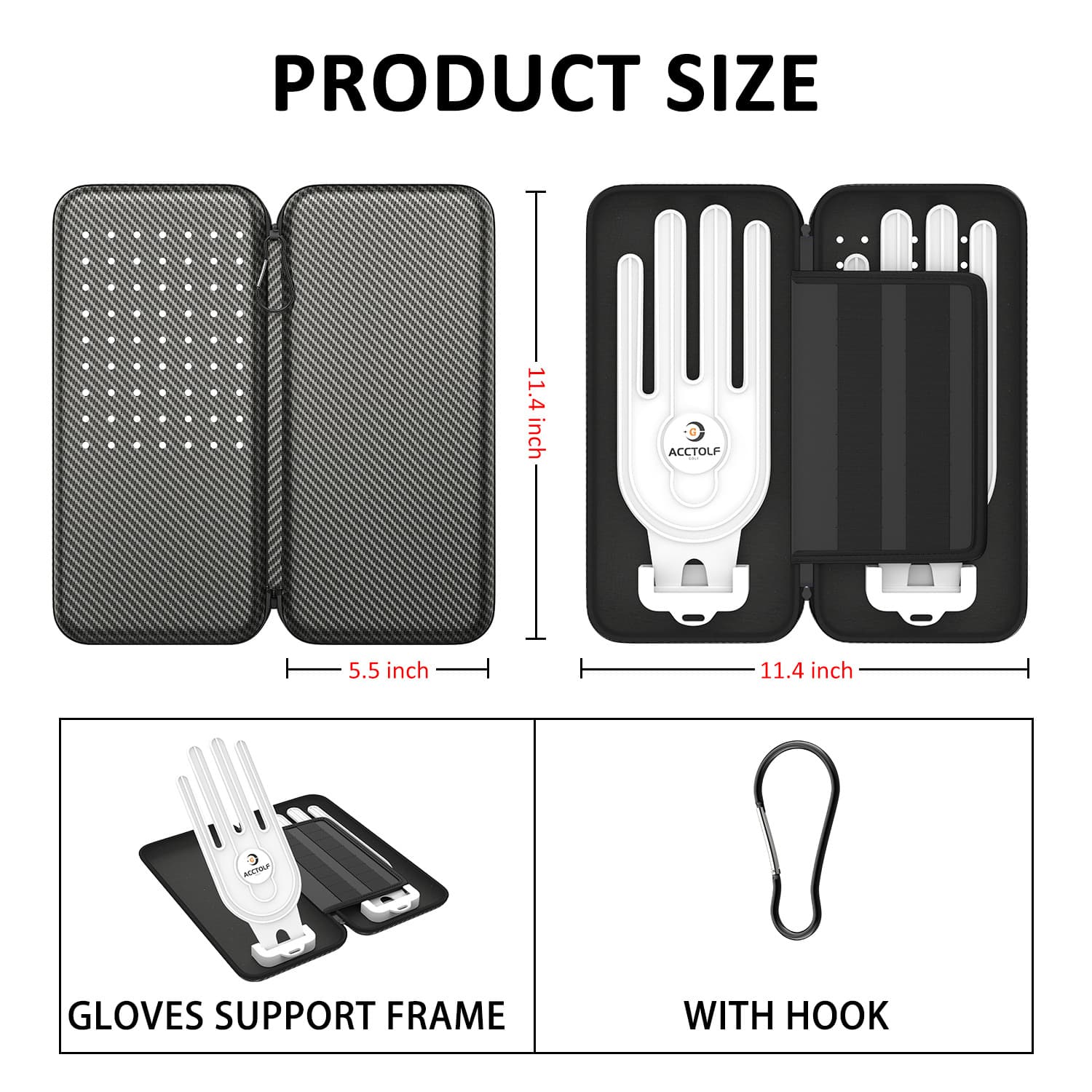 Professional Golf Accessories Box with Gloves Holder