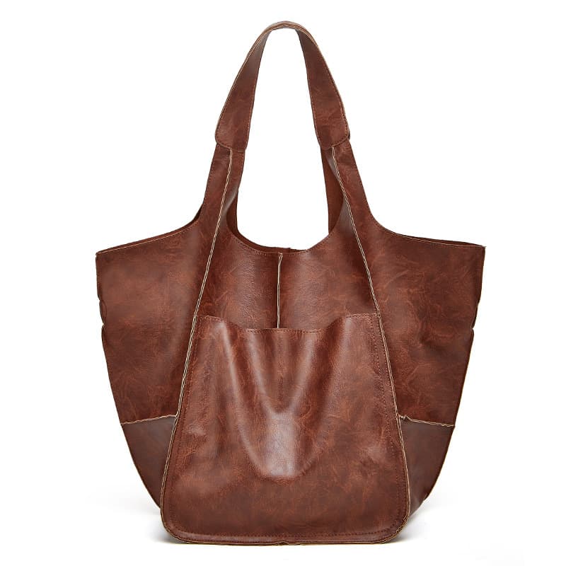 Large PU Leather Satchel Tote Shoulder Bags thumbnail 2