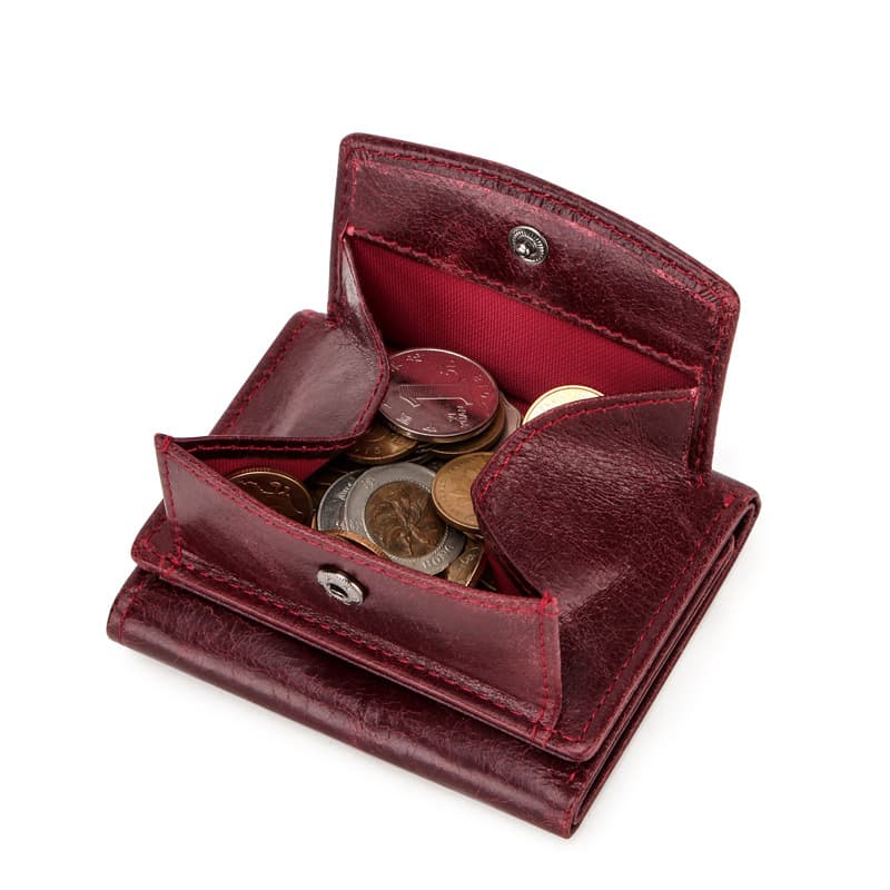 Genuine Leather RFID 3 fold Waterproof Street trend Wallet thumbnail 7