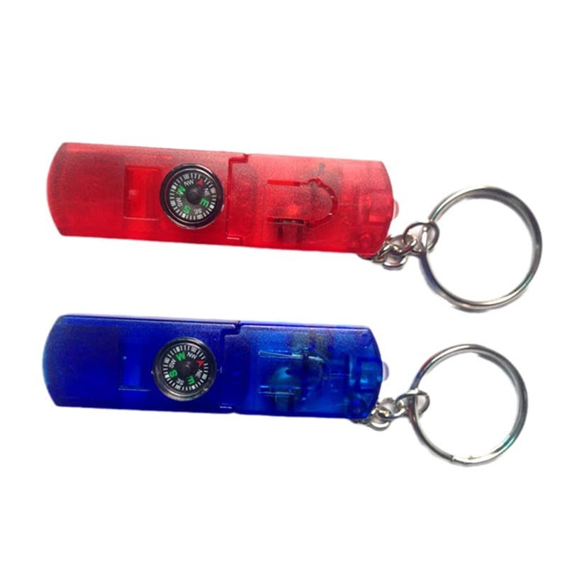 Compass Keychain with Whistle & LED Light thumbnail 2